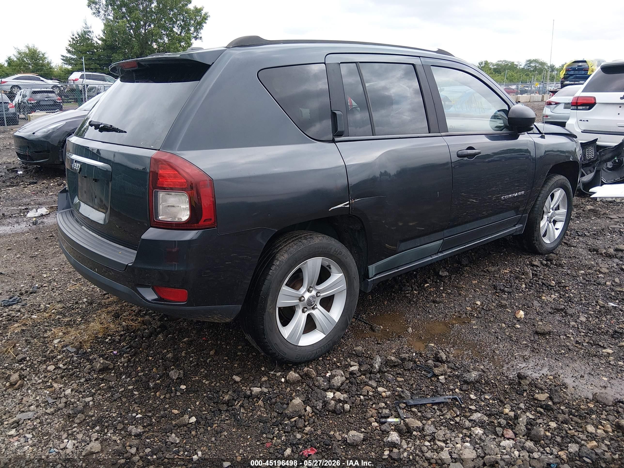 2014 Jeep Compass Sport Gray vin: 1C4NJDBB9ED574458