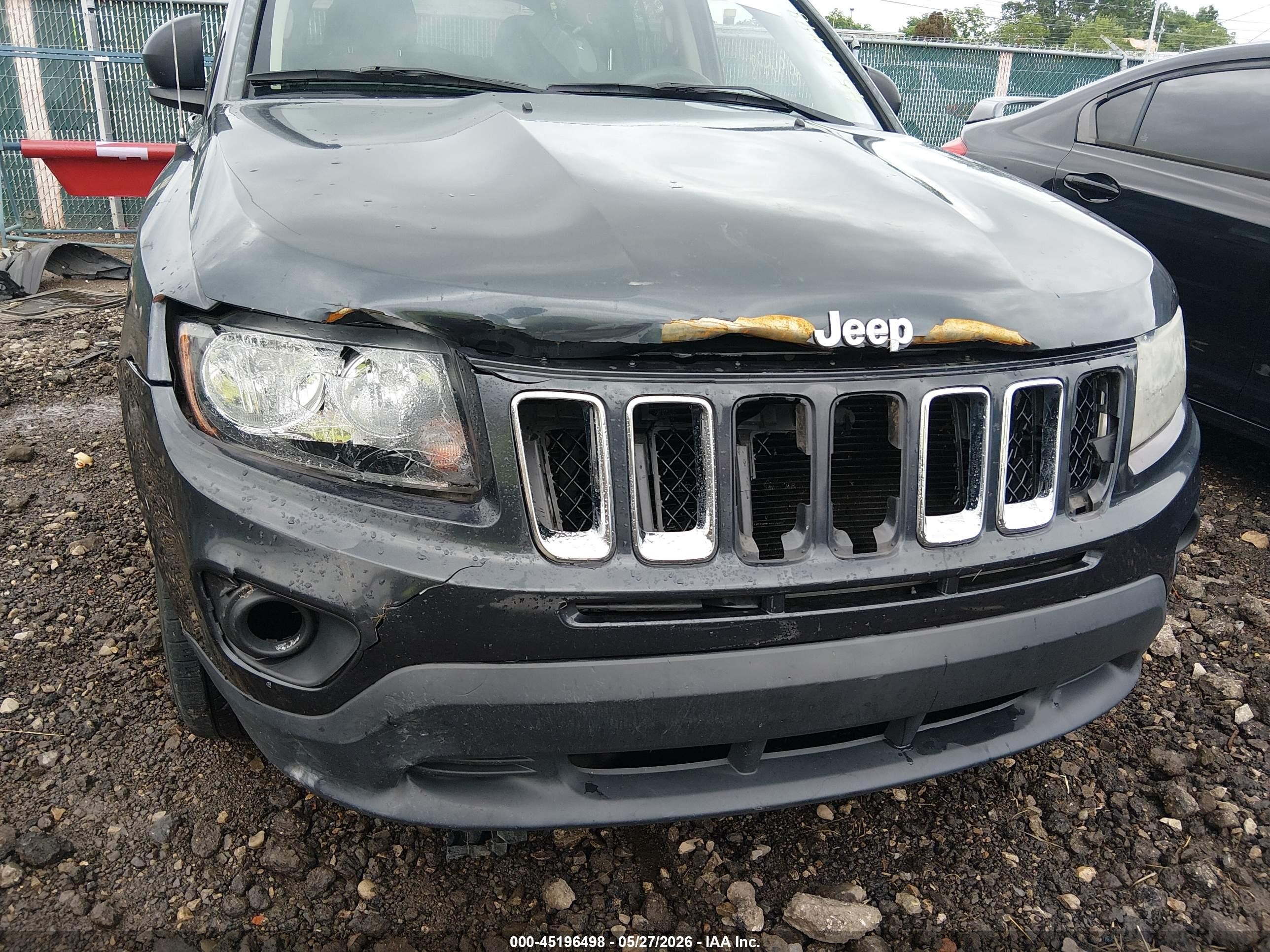 2014 Jeep Compass Sport Gray vin: 1C4NJDBB9ED574458