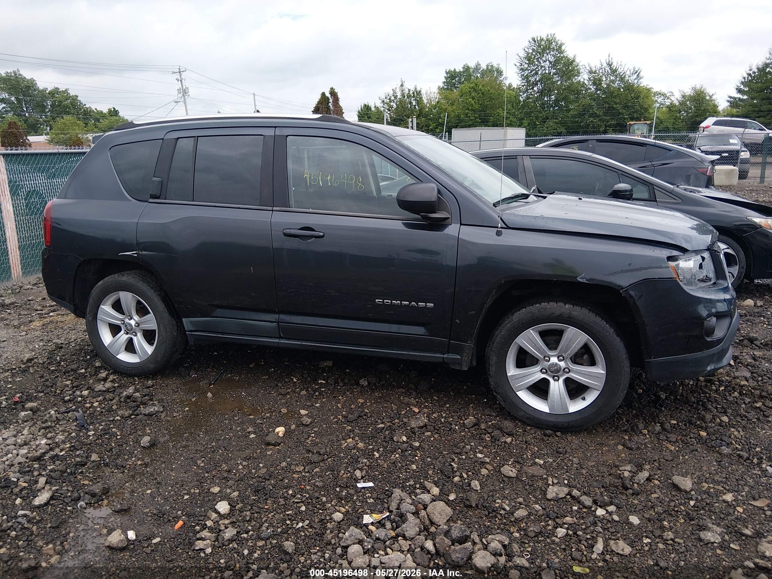 2014 Jeep Compass Sport Gray vin: 1C4NJDBB9ED574458