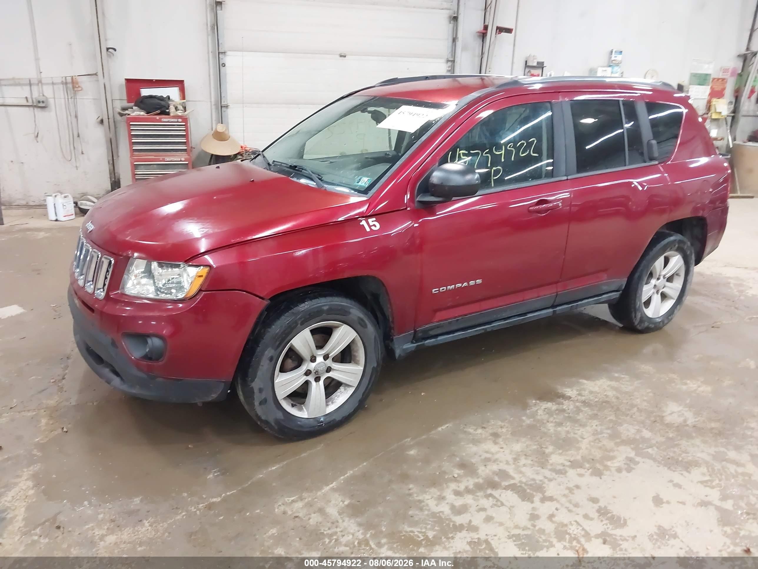 2014 Jeep Compass Sport Красный vin: 1C4NJDBB9ED592927