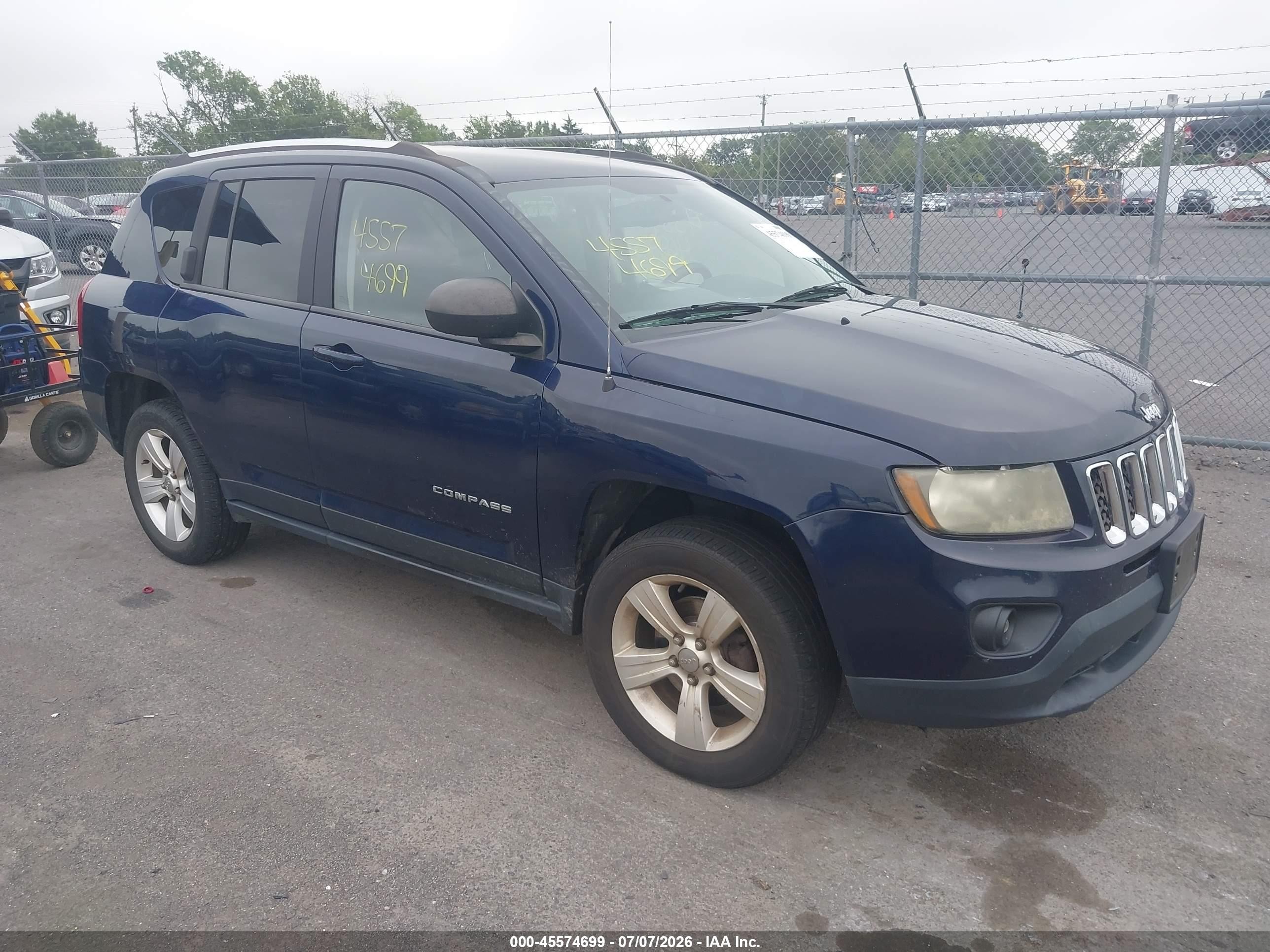 2014 Jeep Compass Sport Blue vin: 1C4NJDBB9ED602047