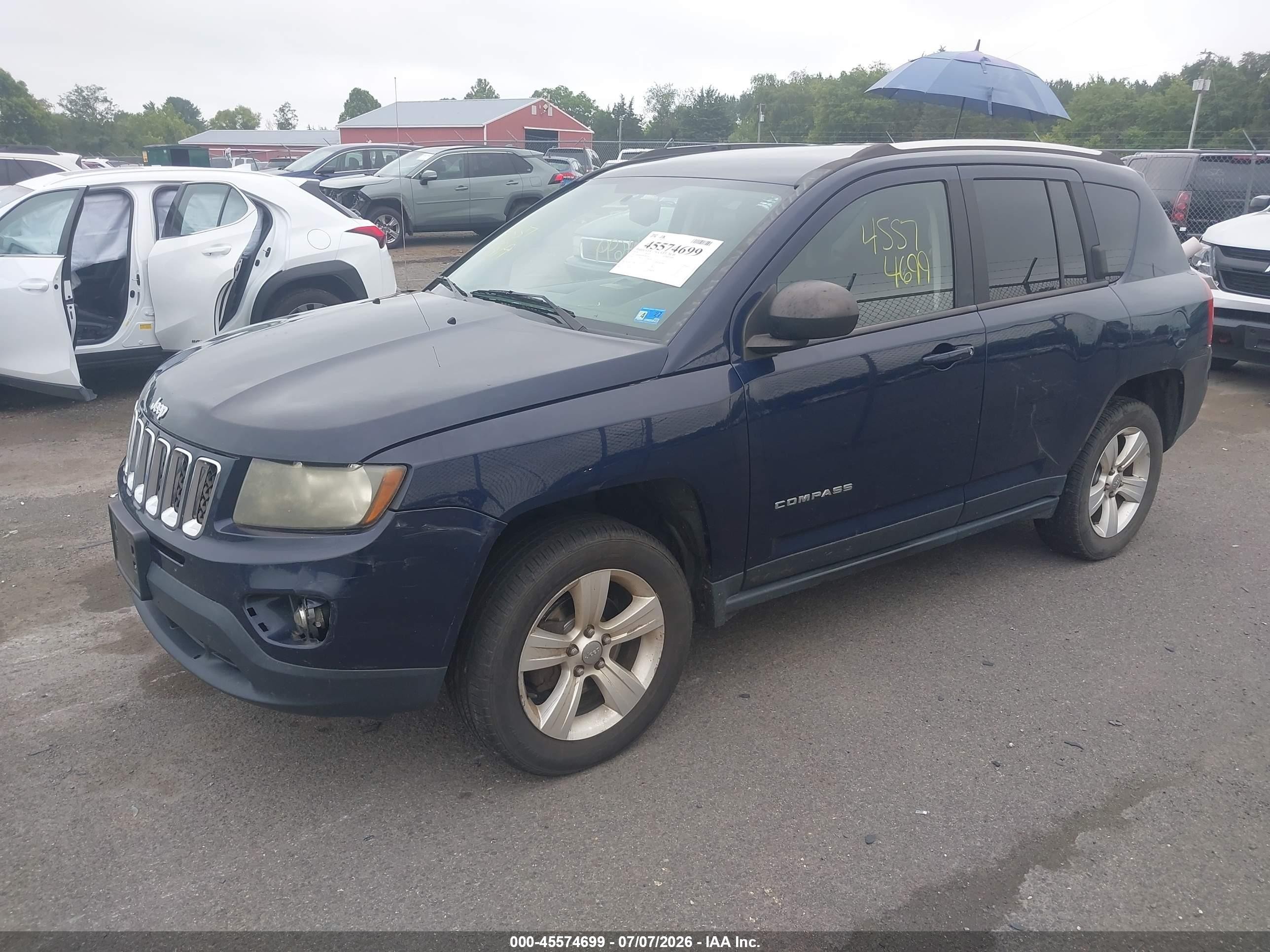 2014 Jeep Compass Sport Blue vin: 1C4NJDBB9ED602047
