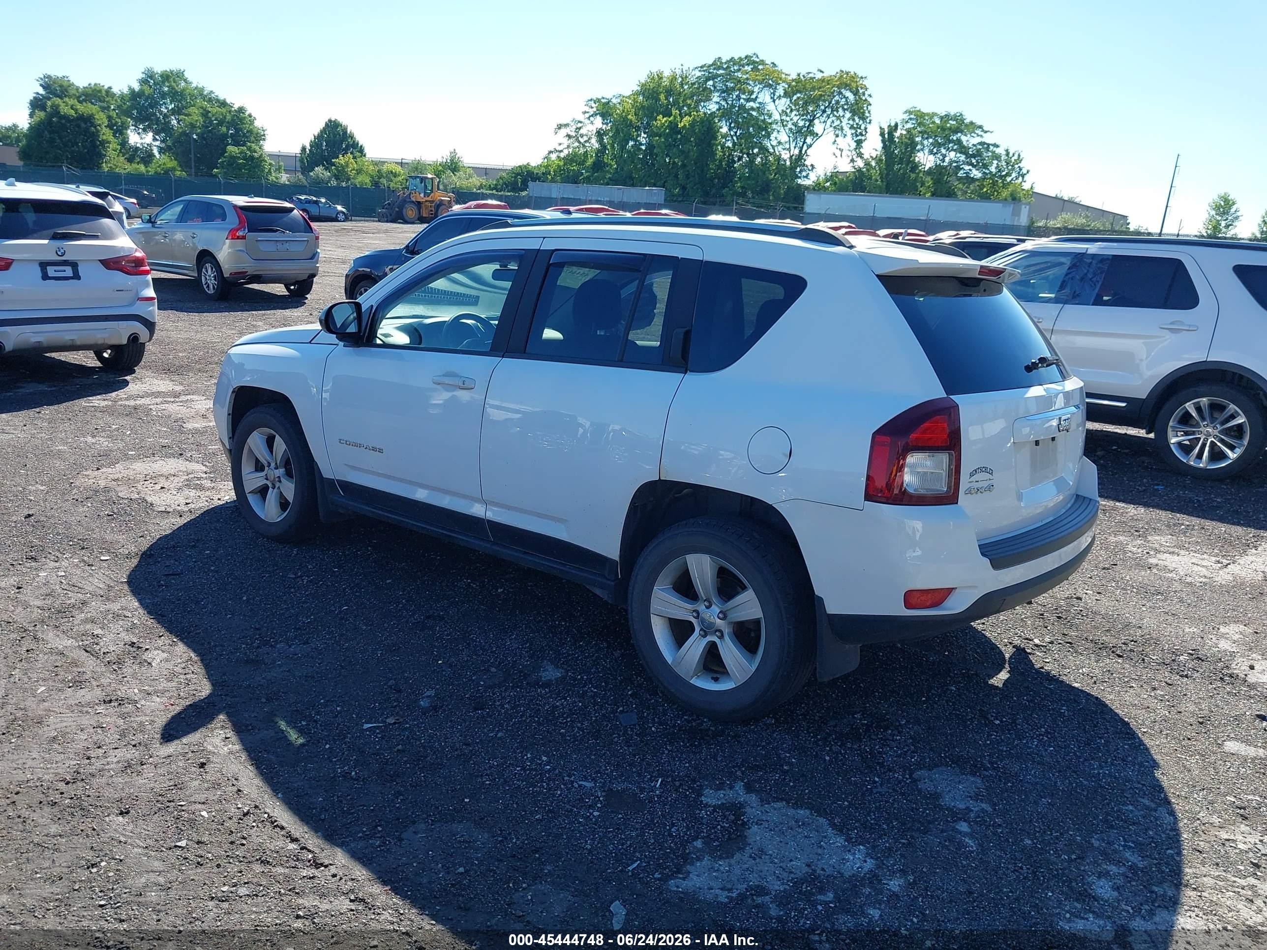 2014 Jeep Compass Sport White vin: 1C4NJDBB9ED721779