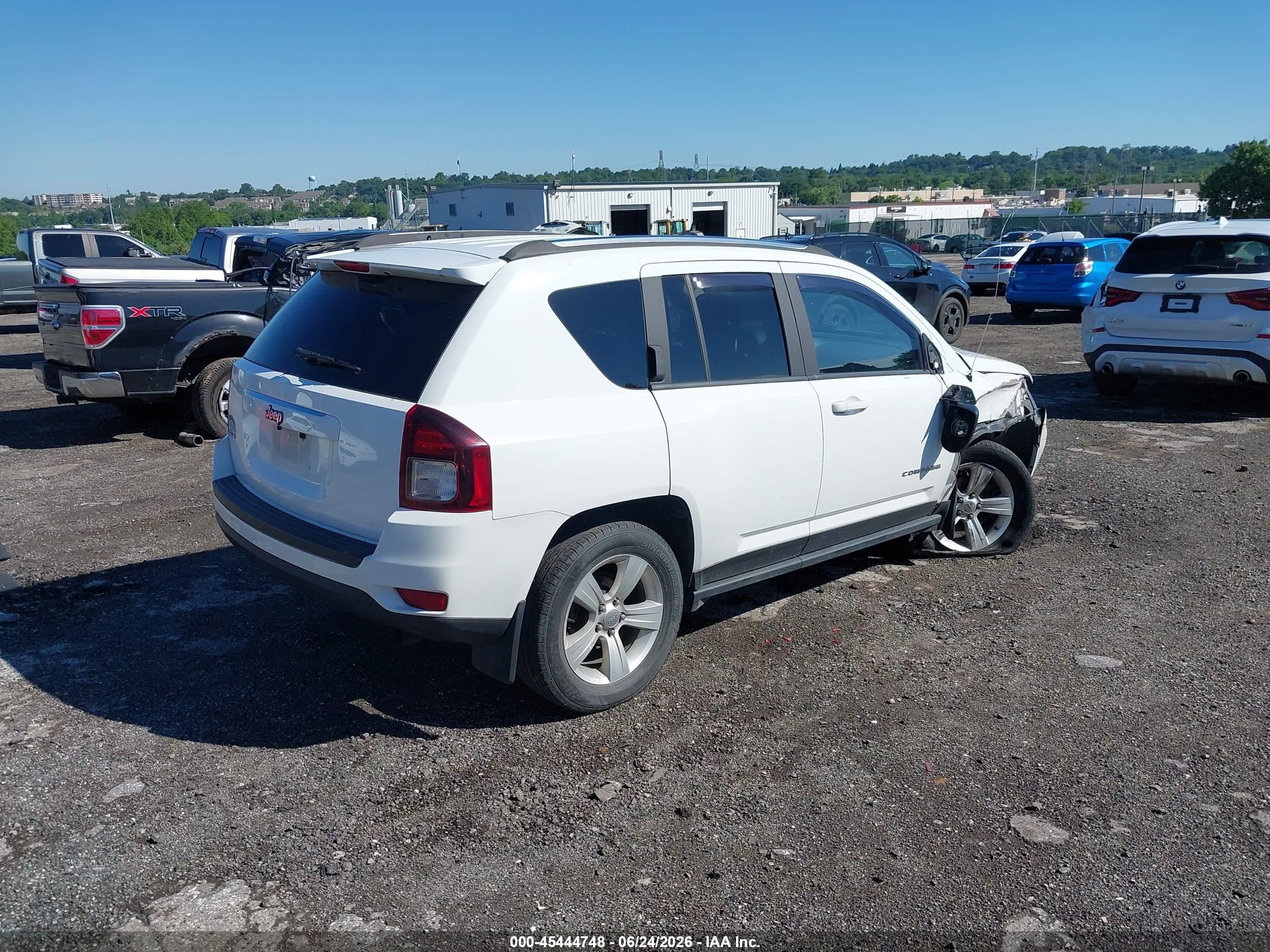 2014 Jeep Compass Sport White vin: 1C4NJDBB9ED721779