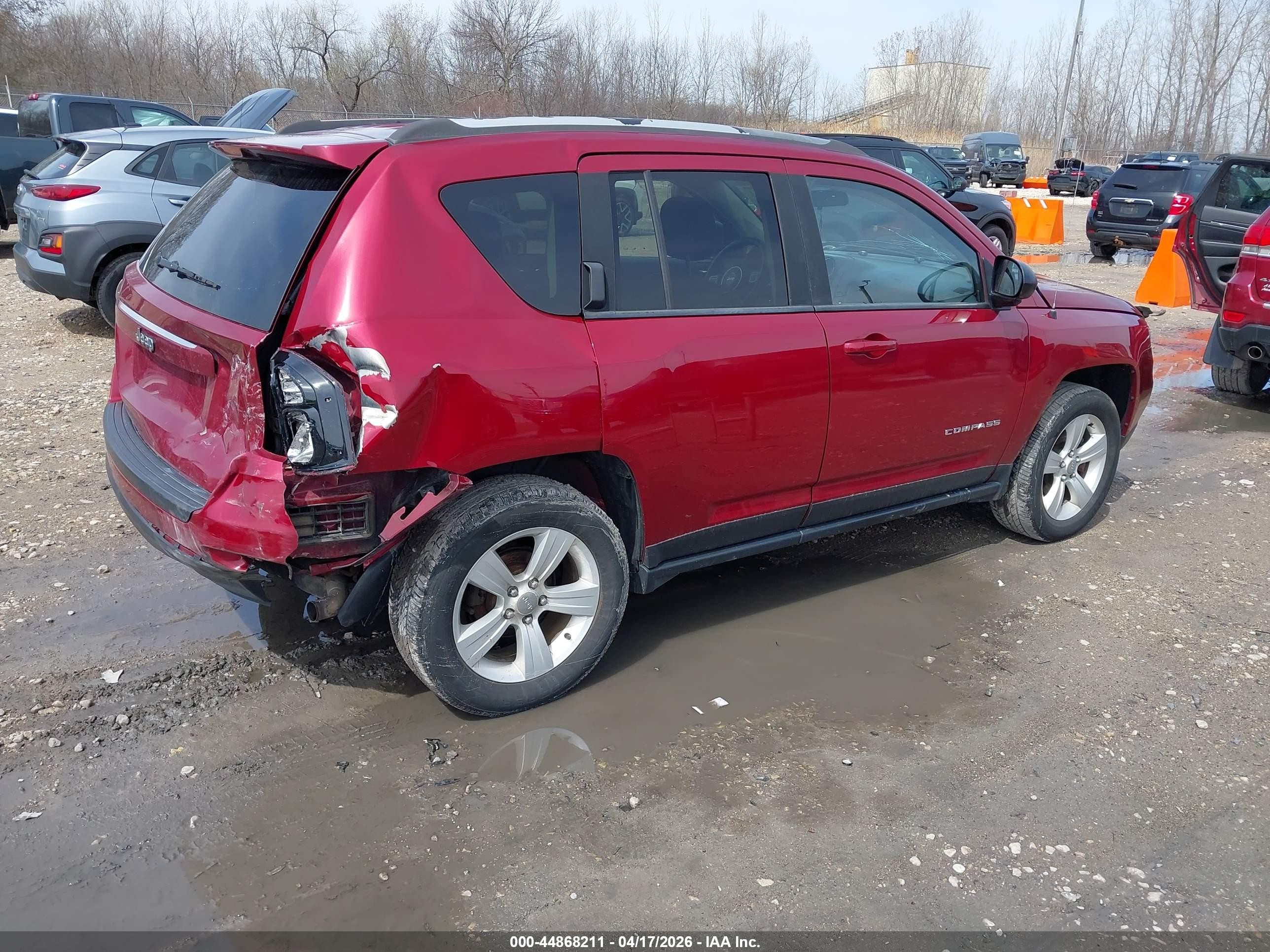2015 Jeep Compass Sport Red vin: 1C4NJDBB9FD240240