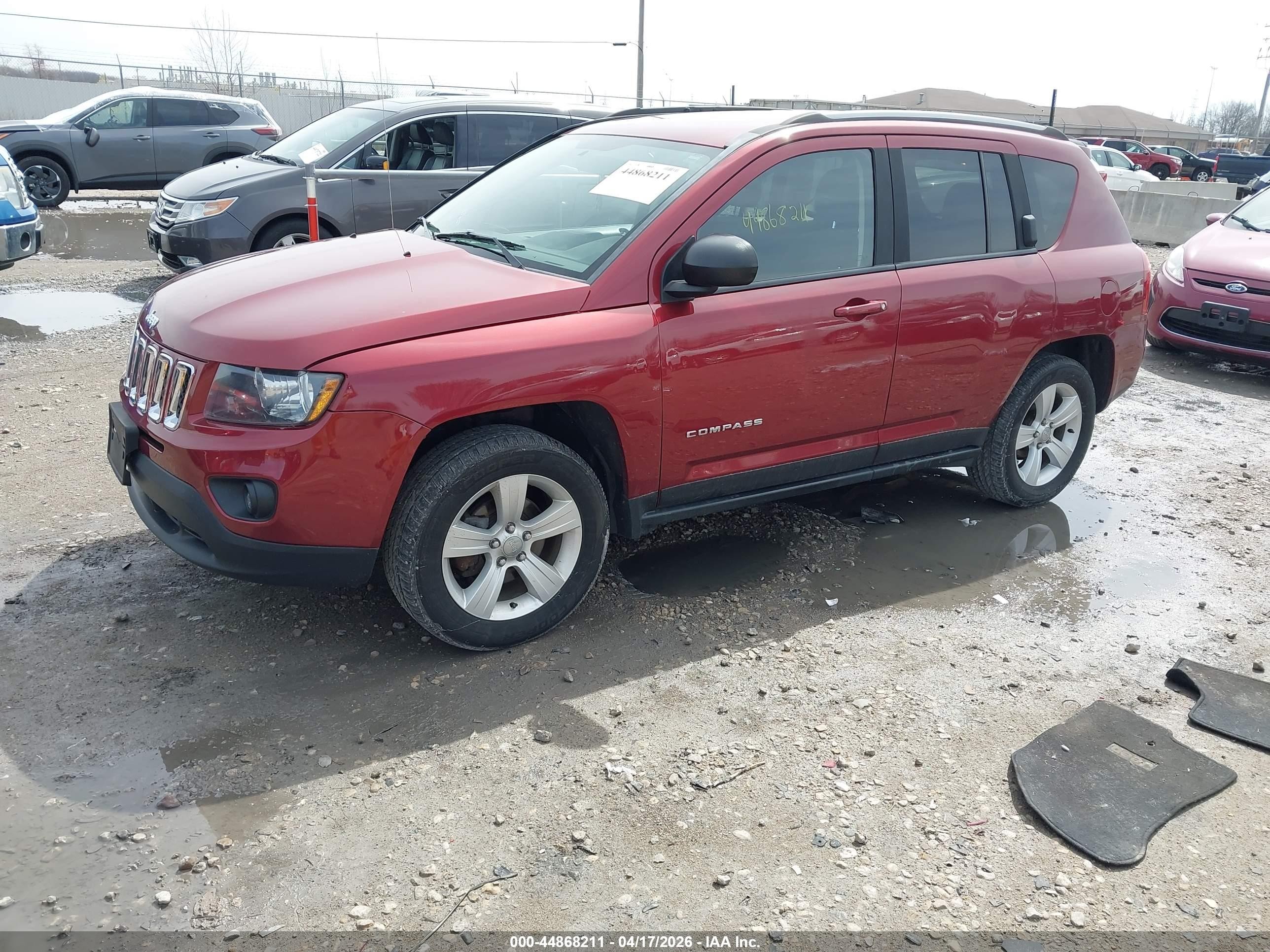 2015 Jeep Compass Sport Red vin: 1C4NJDBB9FD240240