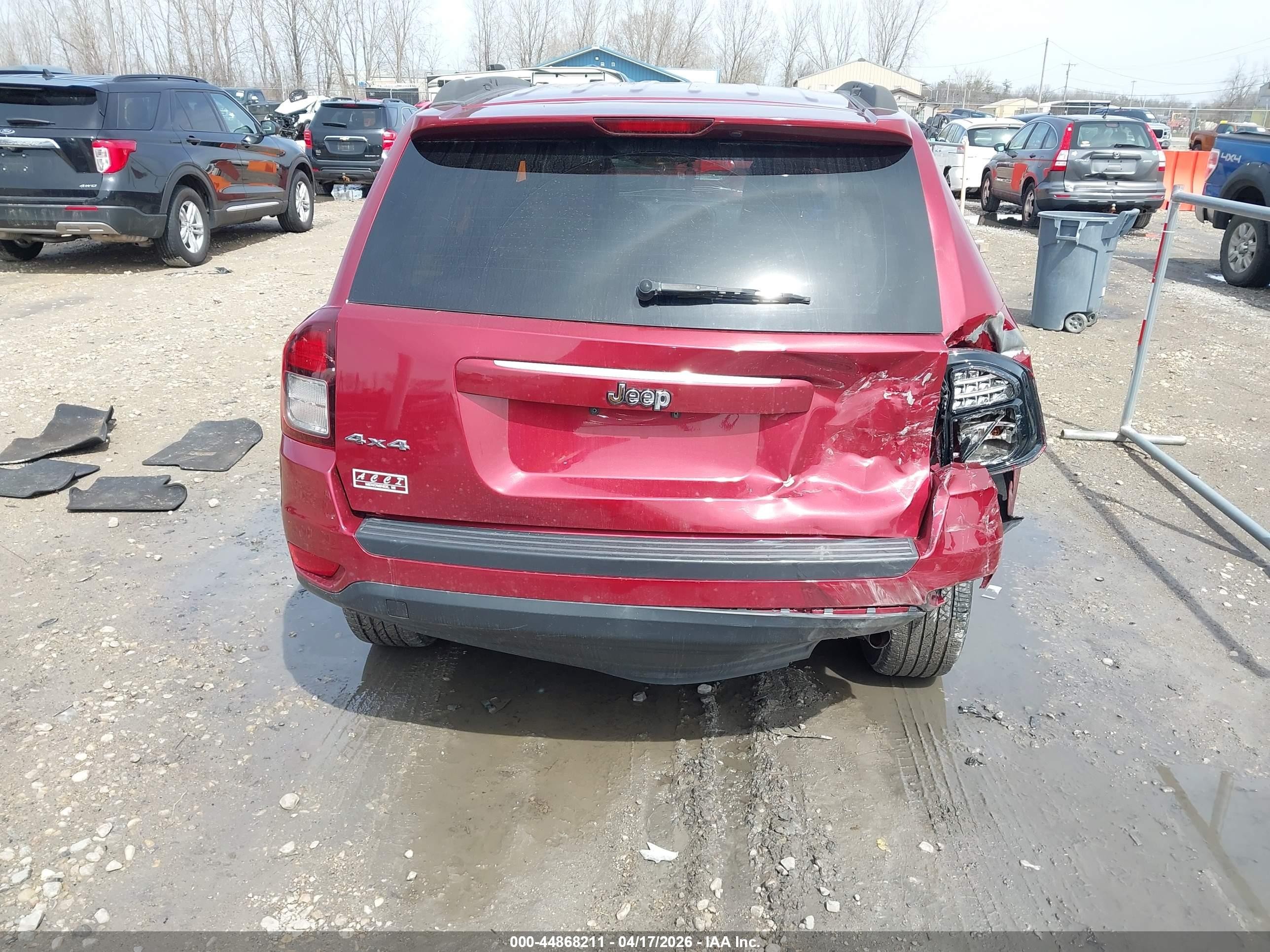 2015 Jeep Compass Sport Red vin: 1C4NJDBB9FD240240
