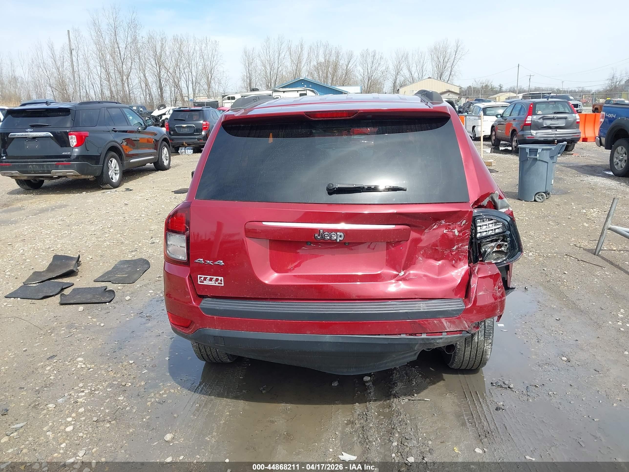 2015 Jeep Compass Sport Red vin: 1C4NJDBB9FD240240