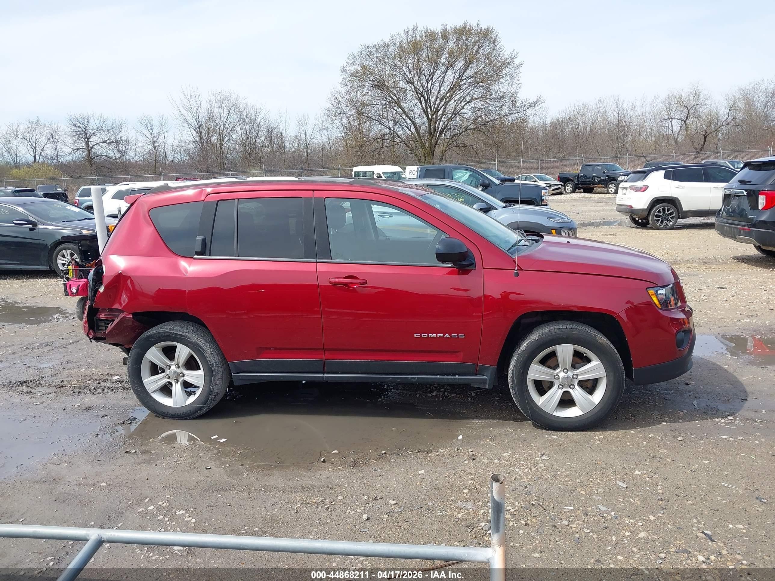 2015 Jeep Compass Sport Red vin: 1C4NJDBB9FD240240