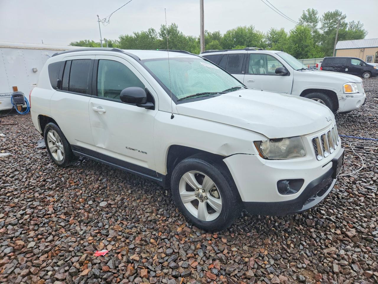 2015 Jeep Compass Sport White vin: 1C4NJDBB9FD395743