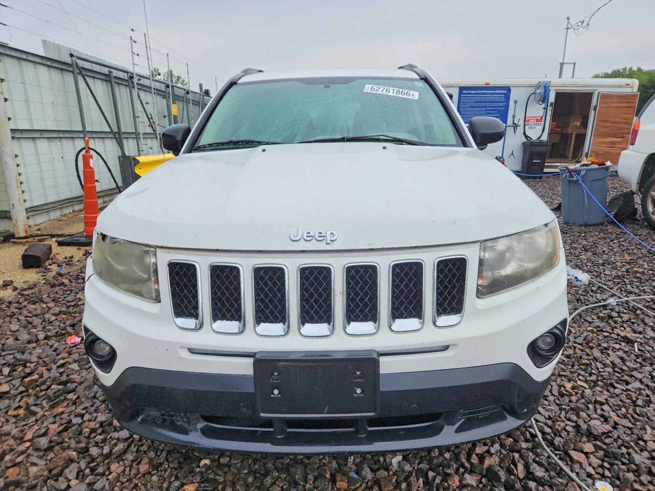 2015 Jeep Compass Sport White vin: 1C4NJDBB9FD395743