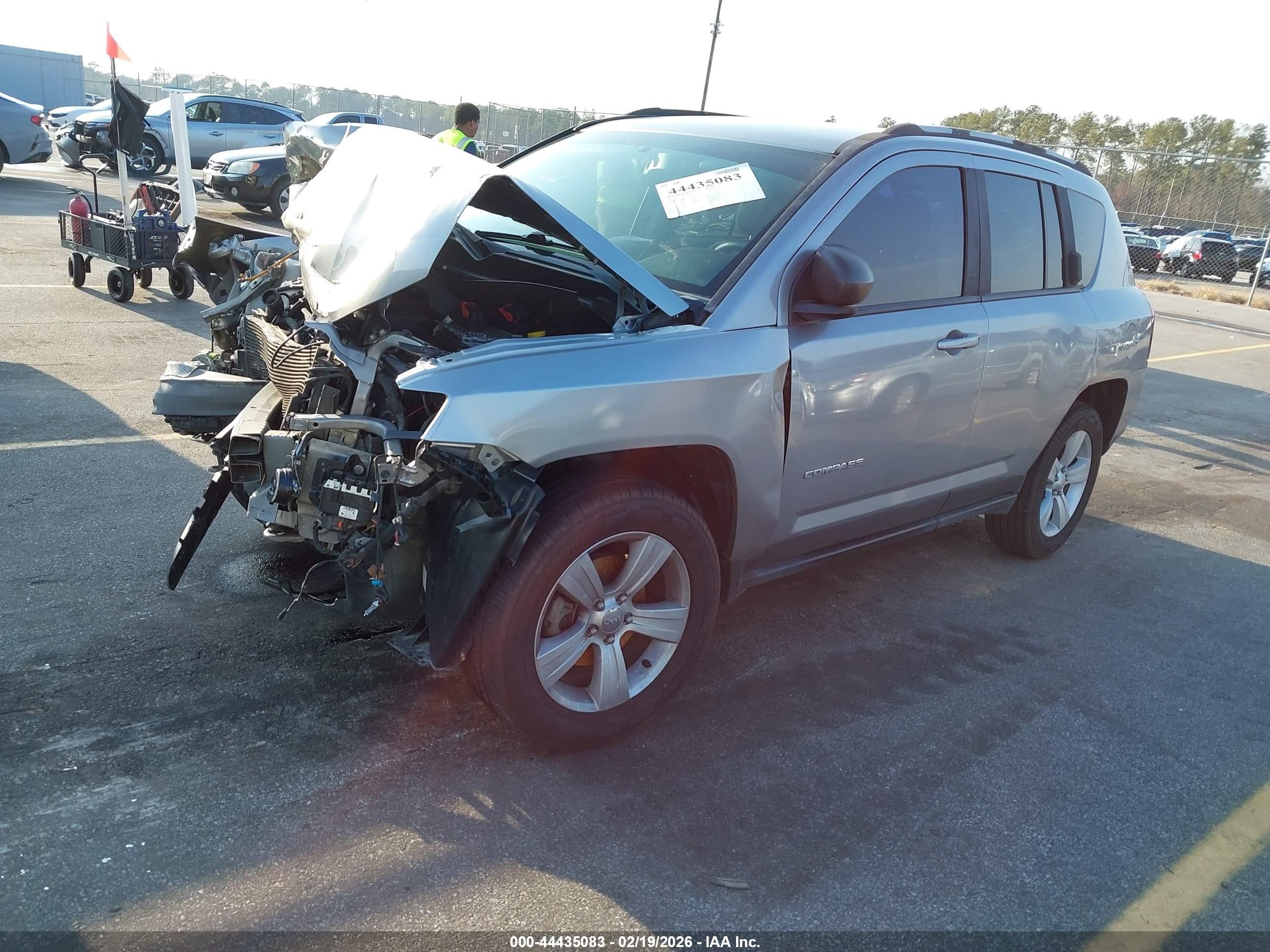2016 Jeep Compass Sport Gray vin: 1C4NJDBB9GD713863