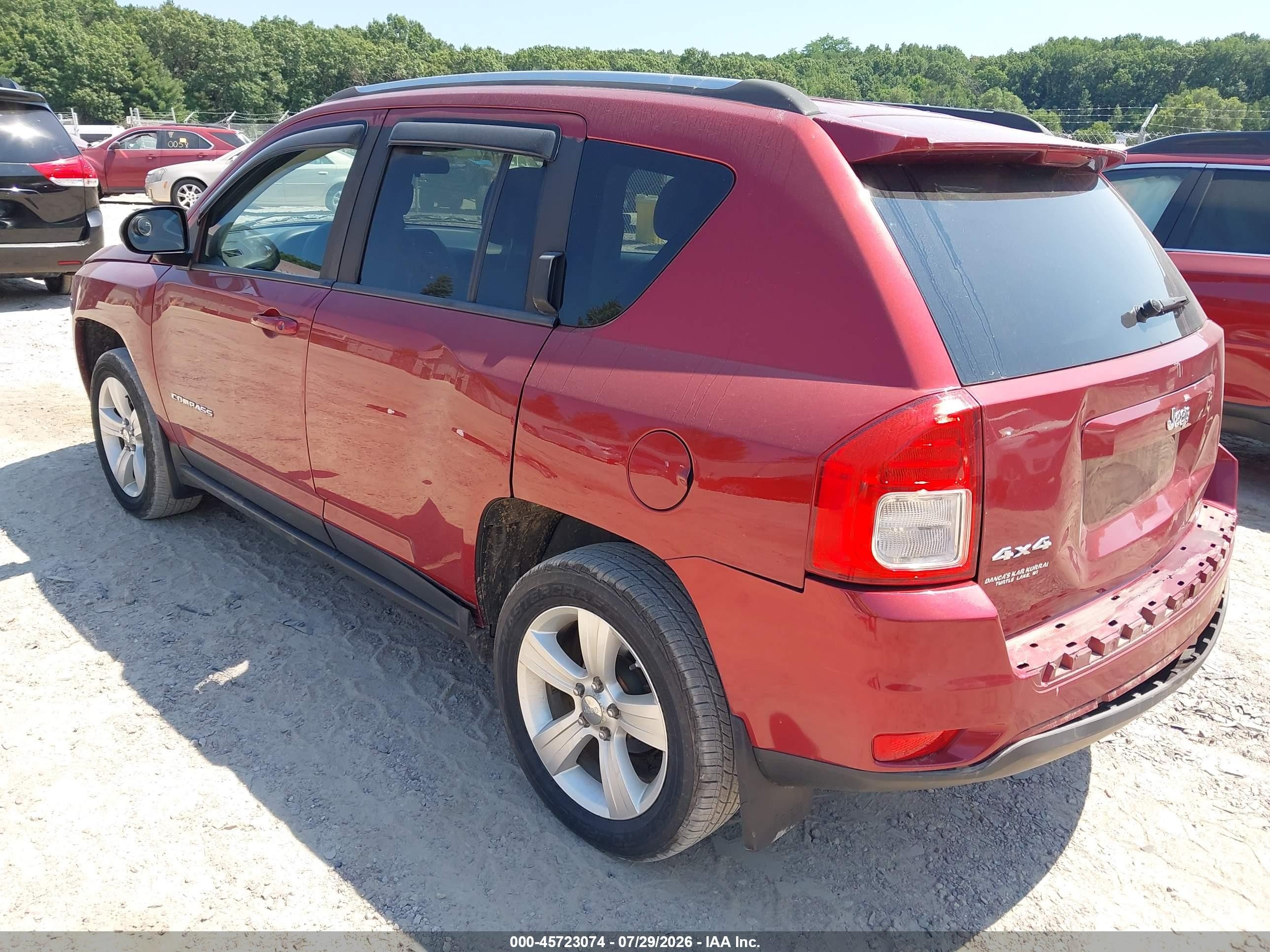 2012 Jeep Compass Sport Red vin: 1C4NJDBBXCD524844