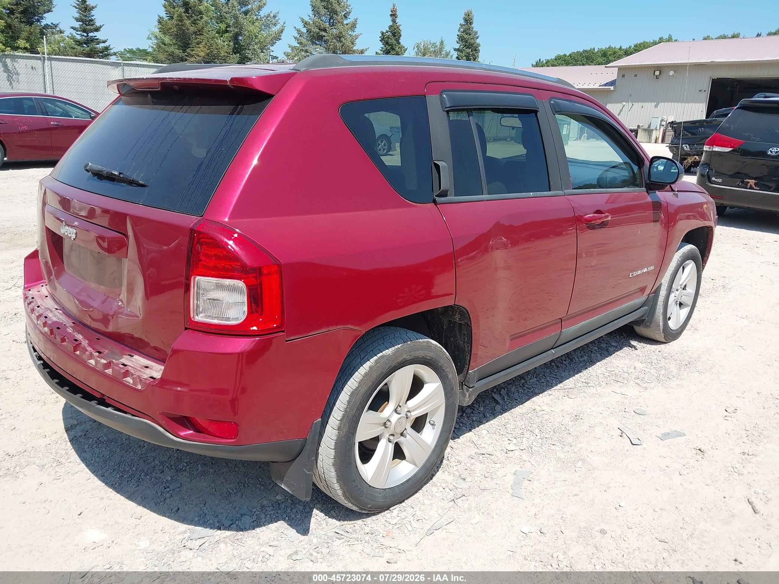 2012 Jeep Compass Sport Red vin: 1C4NJDBBXCD524844