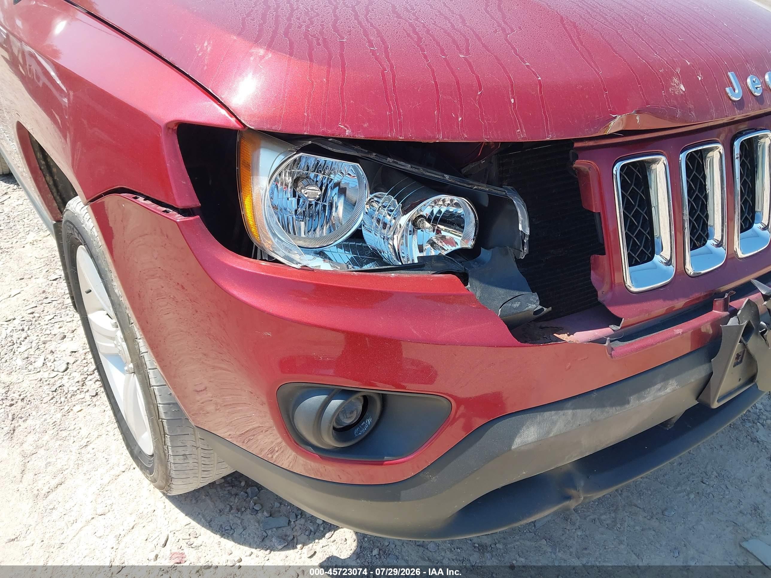 2012 Jeep Compass Sport Red vin: 1C4NJDBBXCD524844