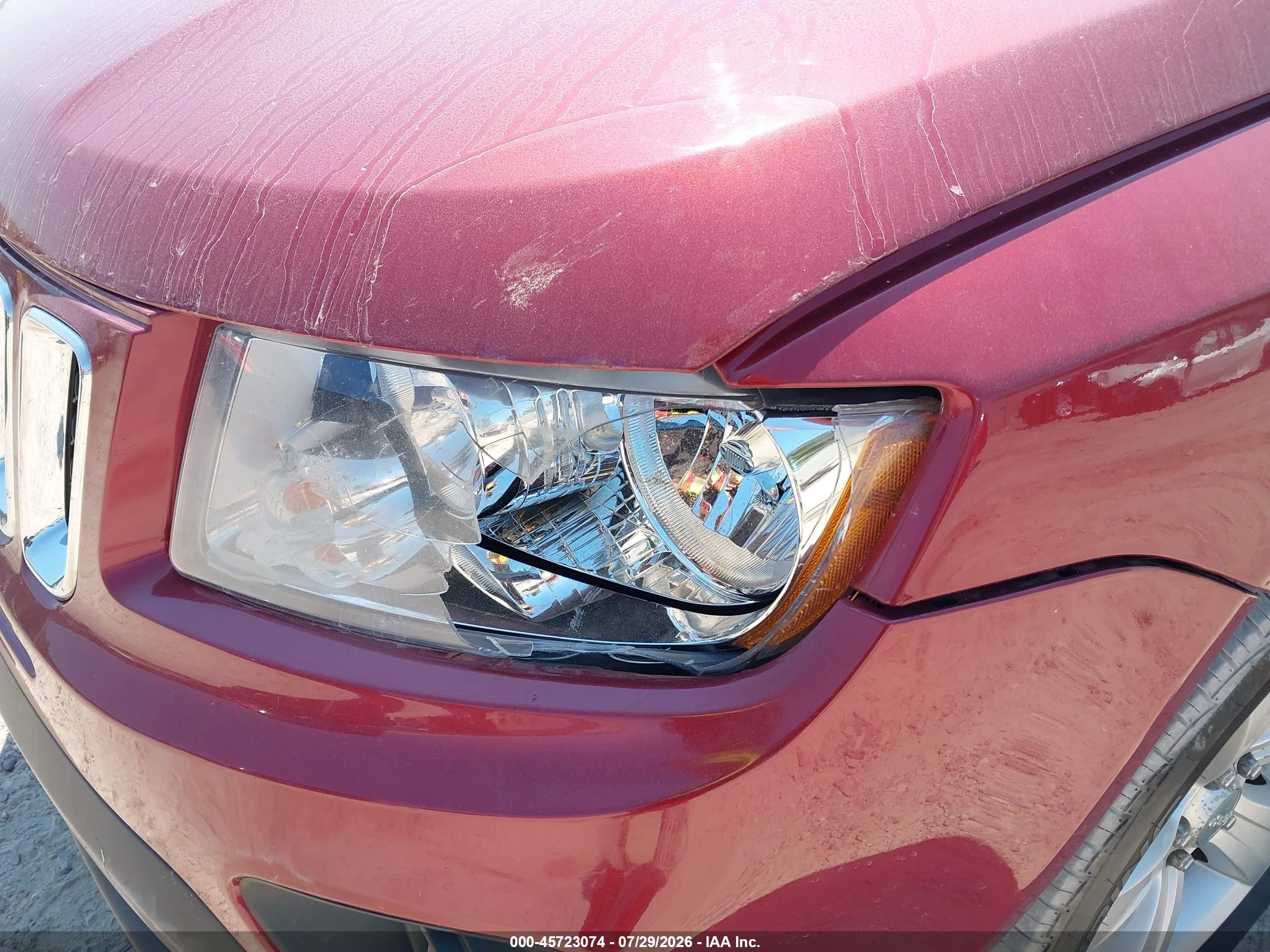 2012 Jeep Compass Sport Red vin: 1C4NJDBBXCD524844