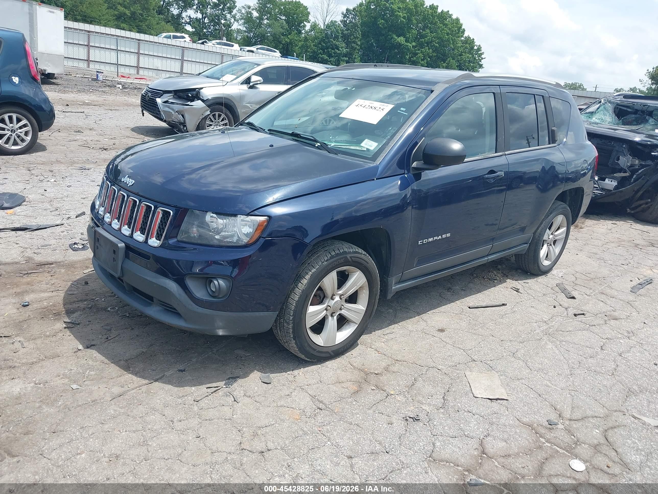 2014 Jeep Compass Sport Blue vin: 1C4NJDBBXED503527