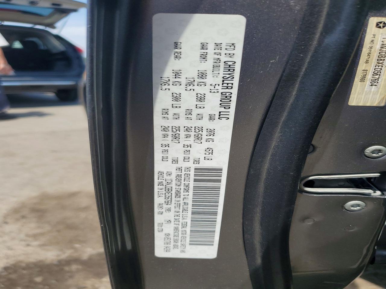 2014 Jeep Compass Sport Серый vin: 1C4NJDBBXED567664
