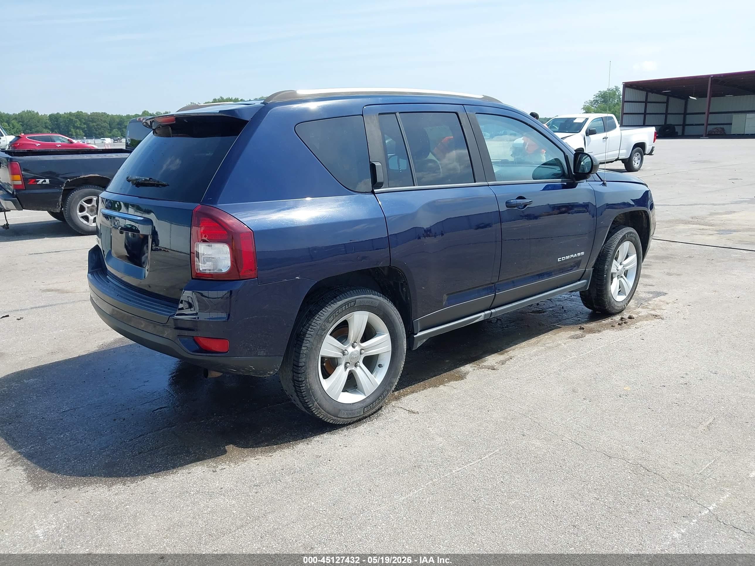 2014 Jeep Compass Sport Blue vin: 1C4NJDBBXED828212