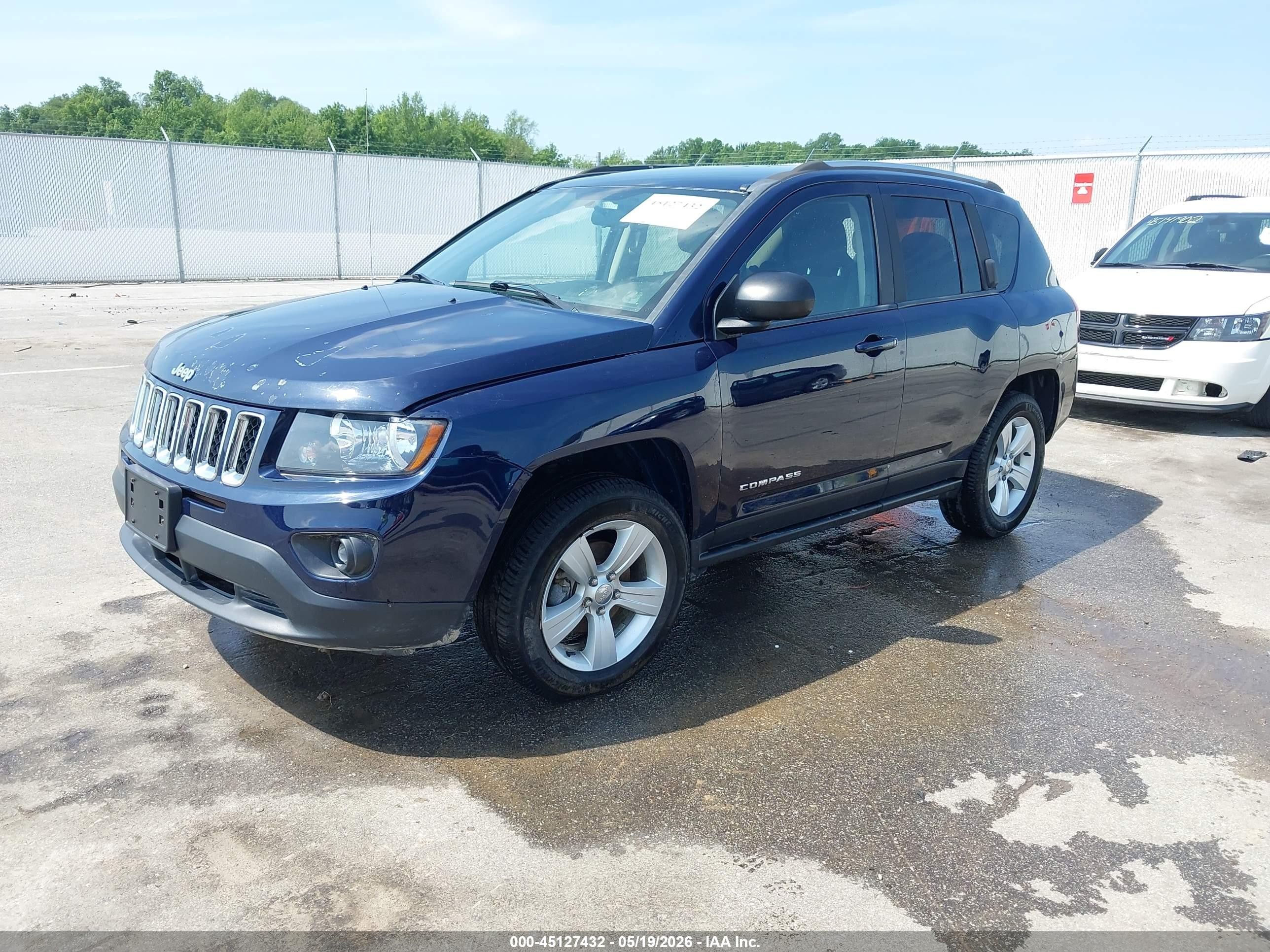 2014 Jeep Compass Sport Blue vin: 1C4NJDBBXED828212