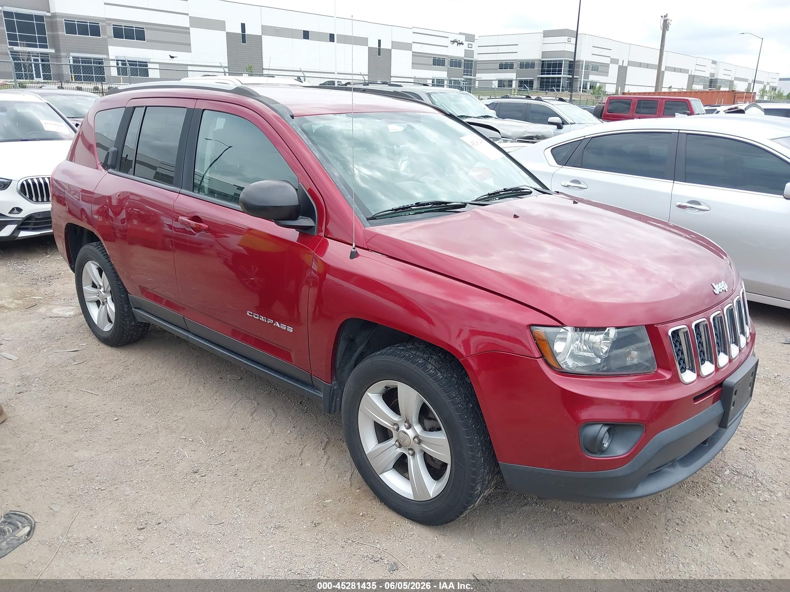 2015 Jeep Compass Sport Red vin: 1C4NJDBBXFD269052