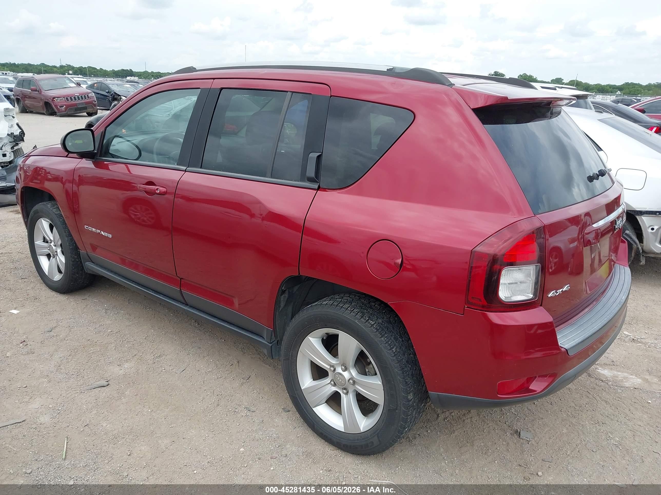 2015 Jeep Compass Sport Red vin: 1C4NJDBBXFD269052