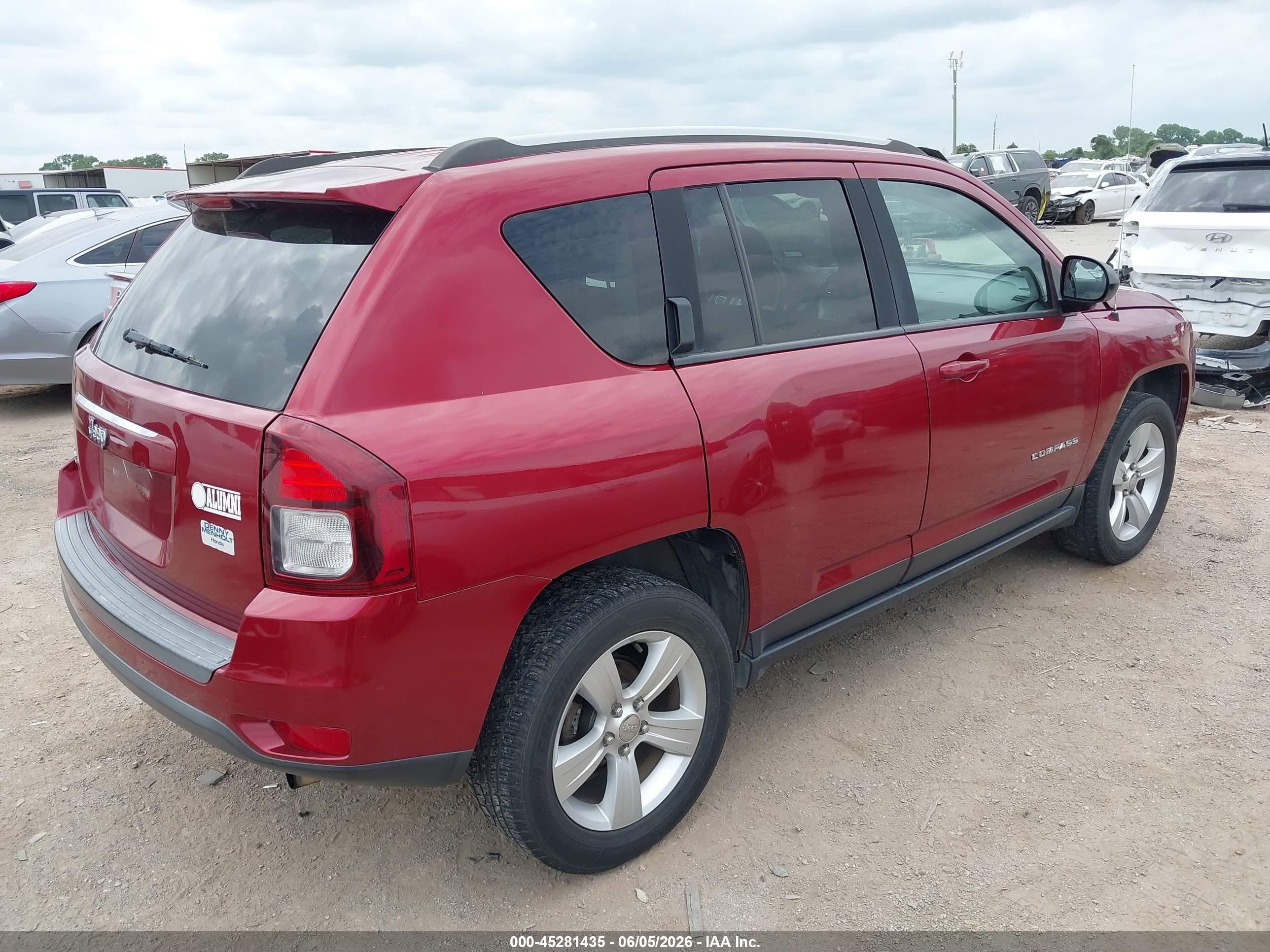 2015 Jeep Compass Sport Red vin: 1C4NJDBBXFD269052
