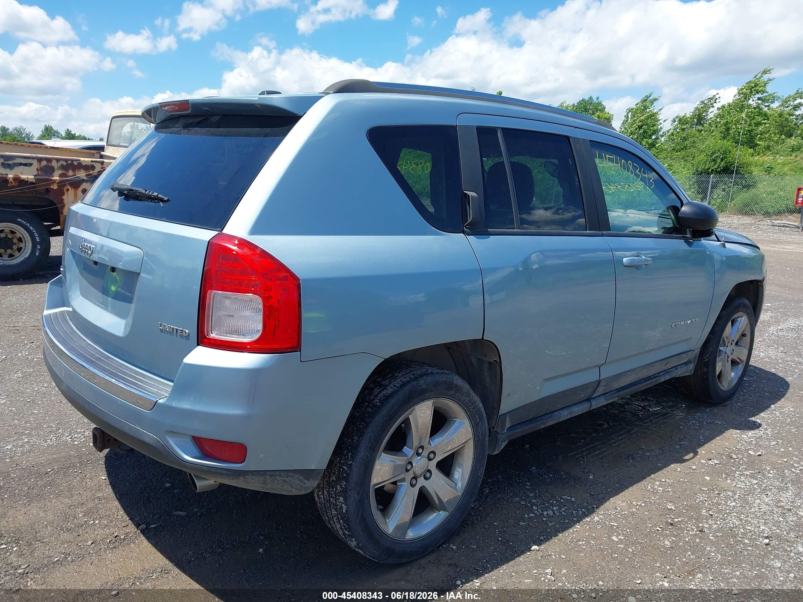 2013 Jeep Compass Limited Blue vin: 1C4NJDCB0DD253163