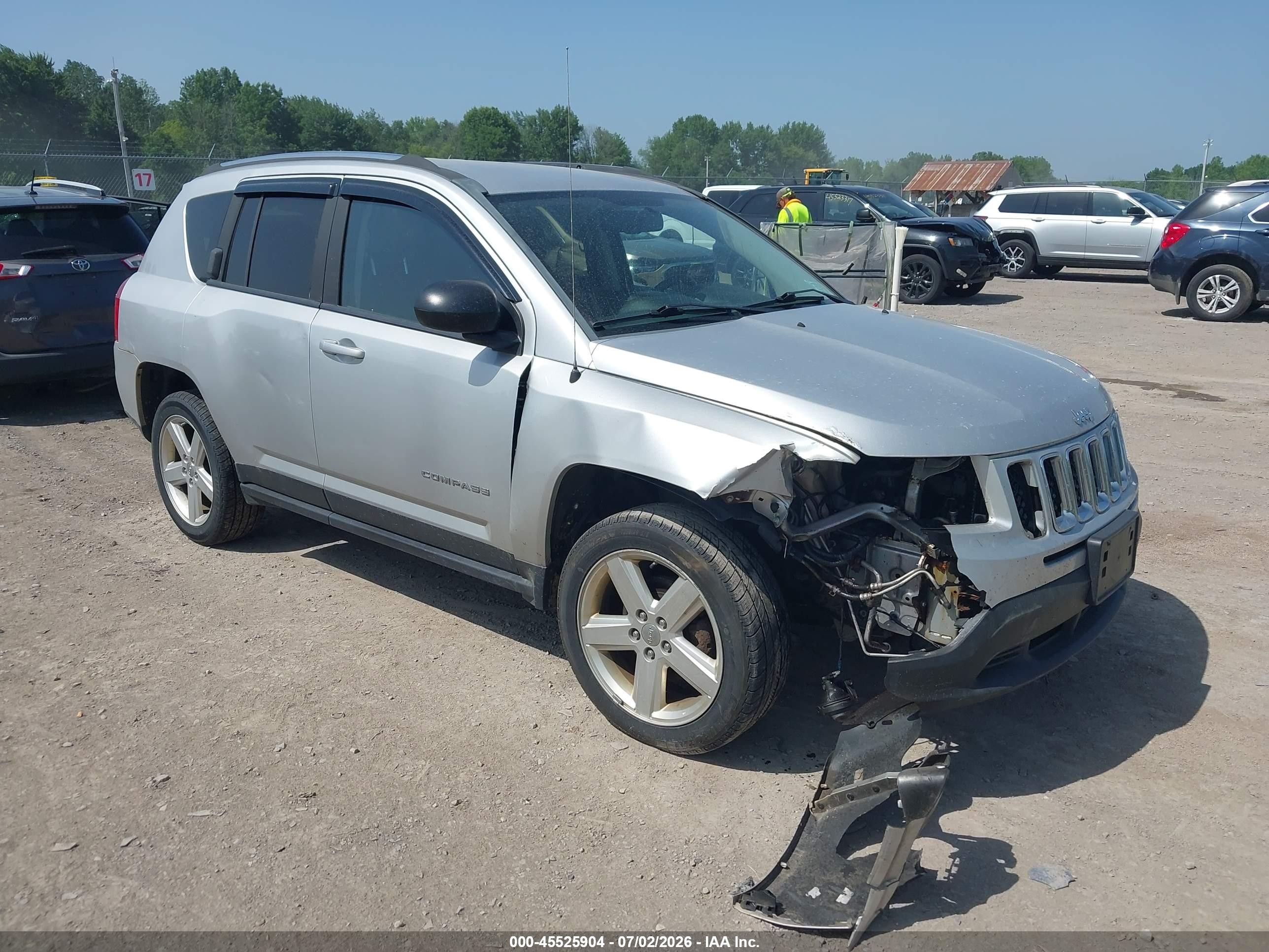 2012 Jeep Compass Limited Silver vin: 1C4NJDCB2CD571736