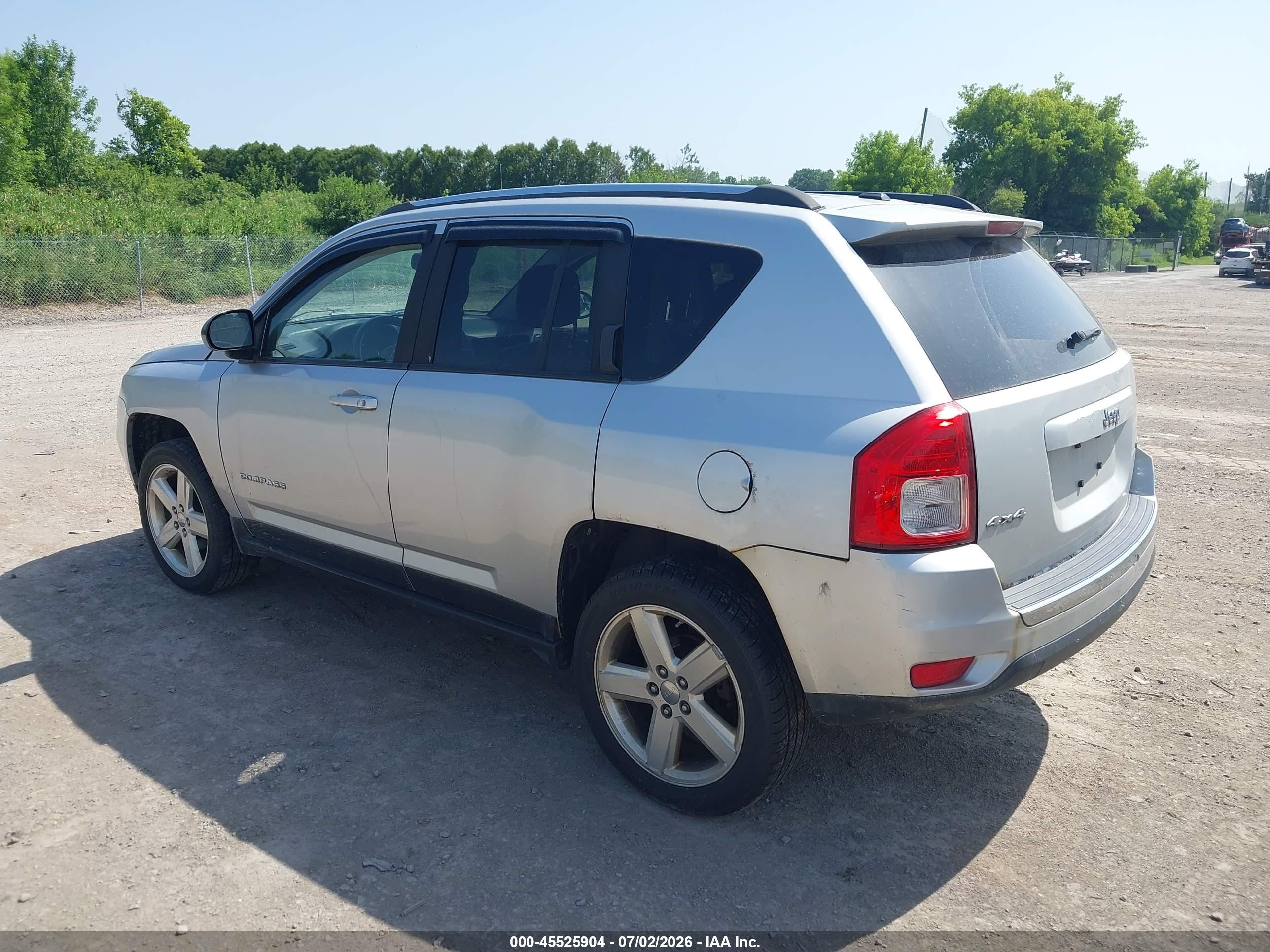 2012 Jeep Compass Limited Silver vin: 1C4NJDCB2CD571736