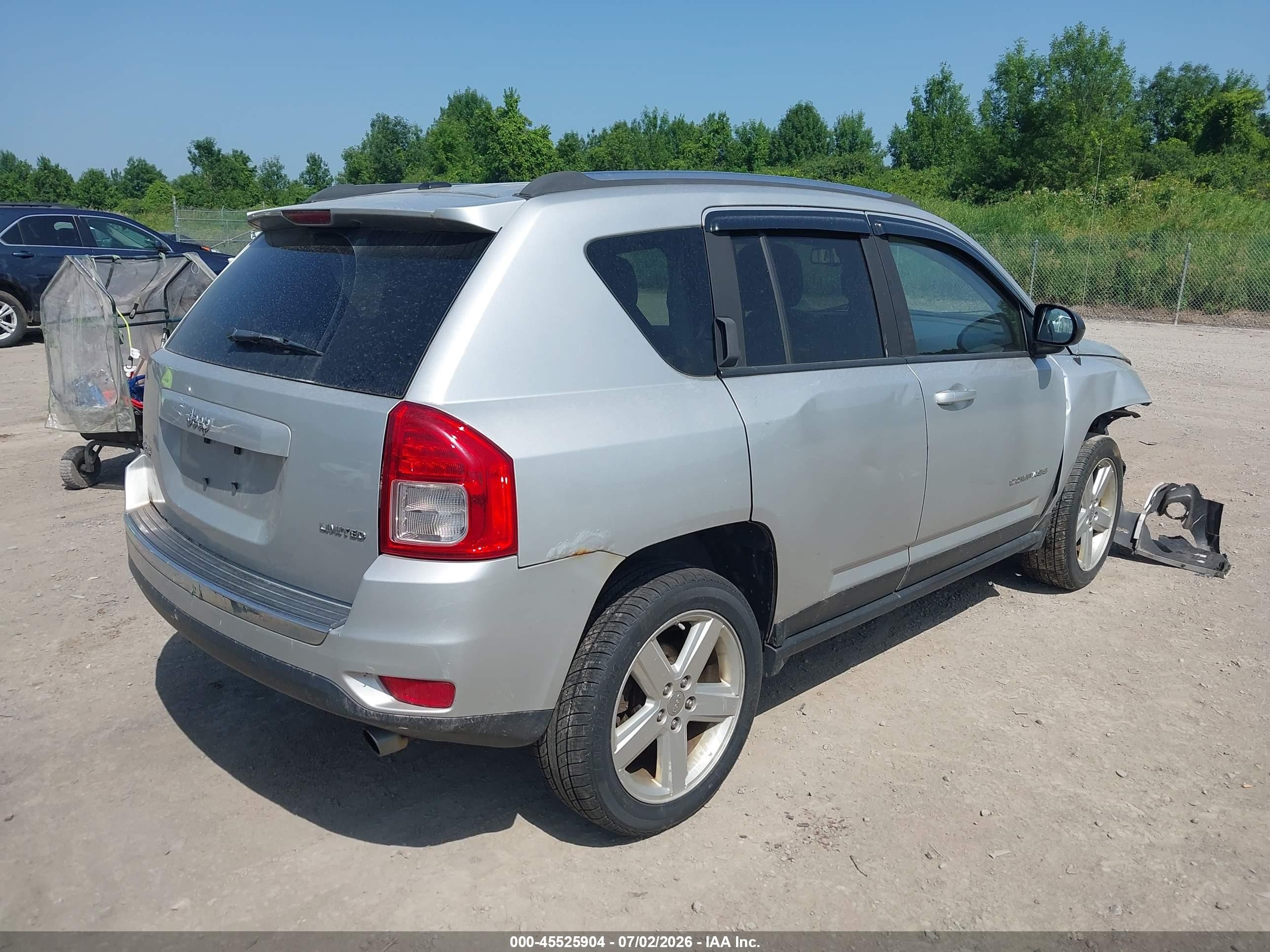 2012 Jeep Compass Limited Silver vin: 1C4NJDCB2CD571736