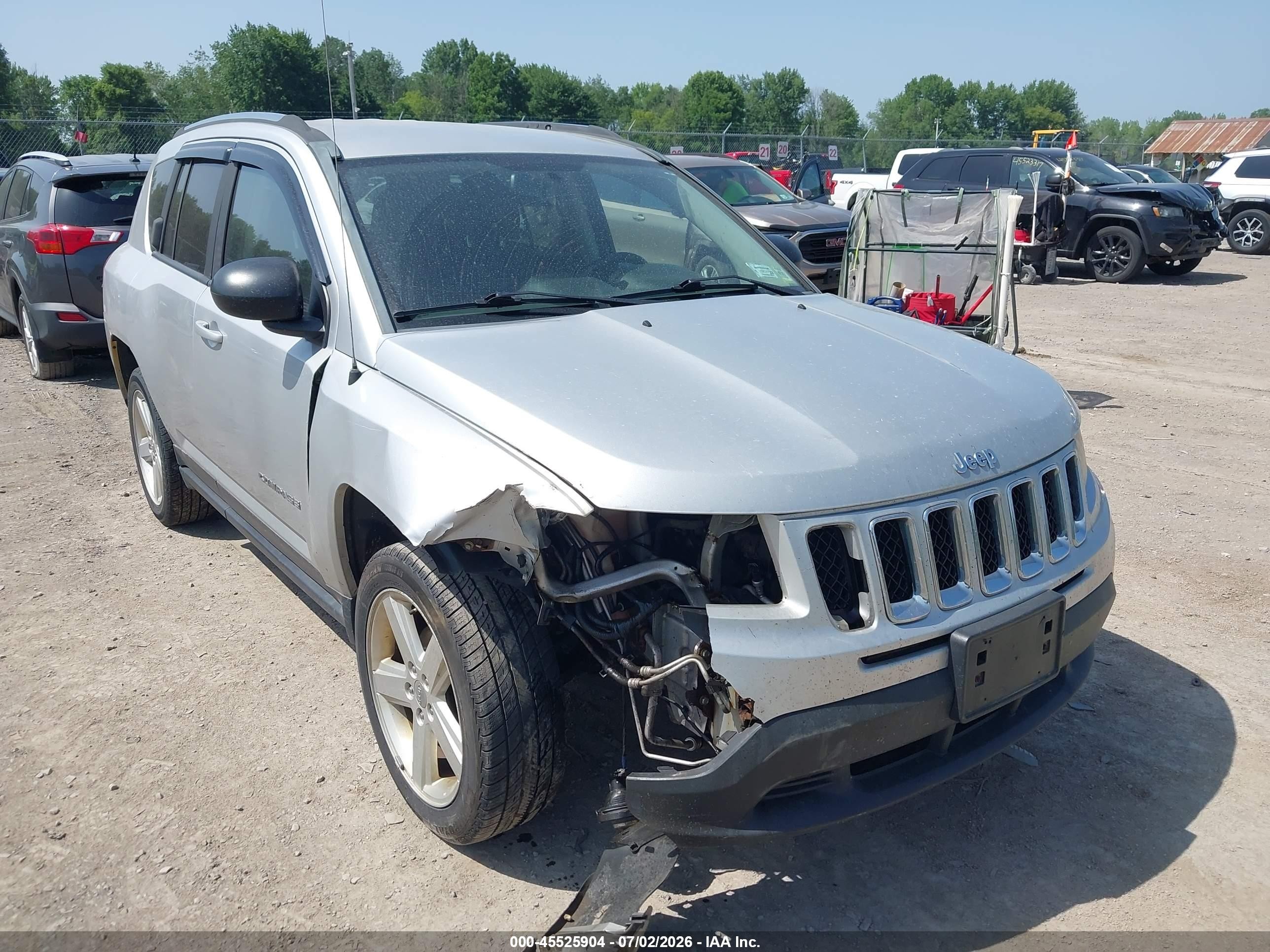 2012 Jeep Compass Limited Silver vin: 1C4NJDCB2CD571736