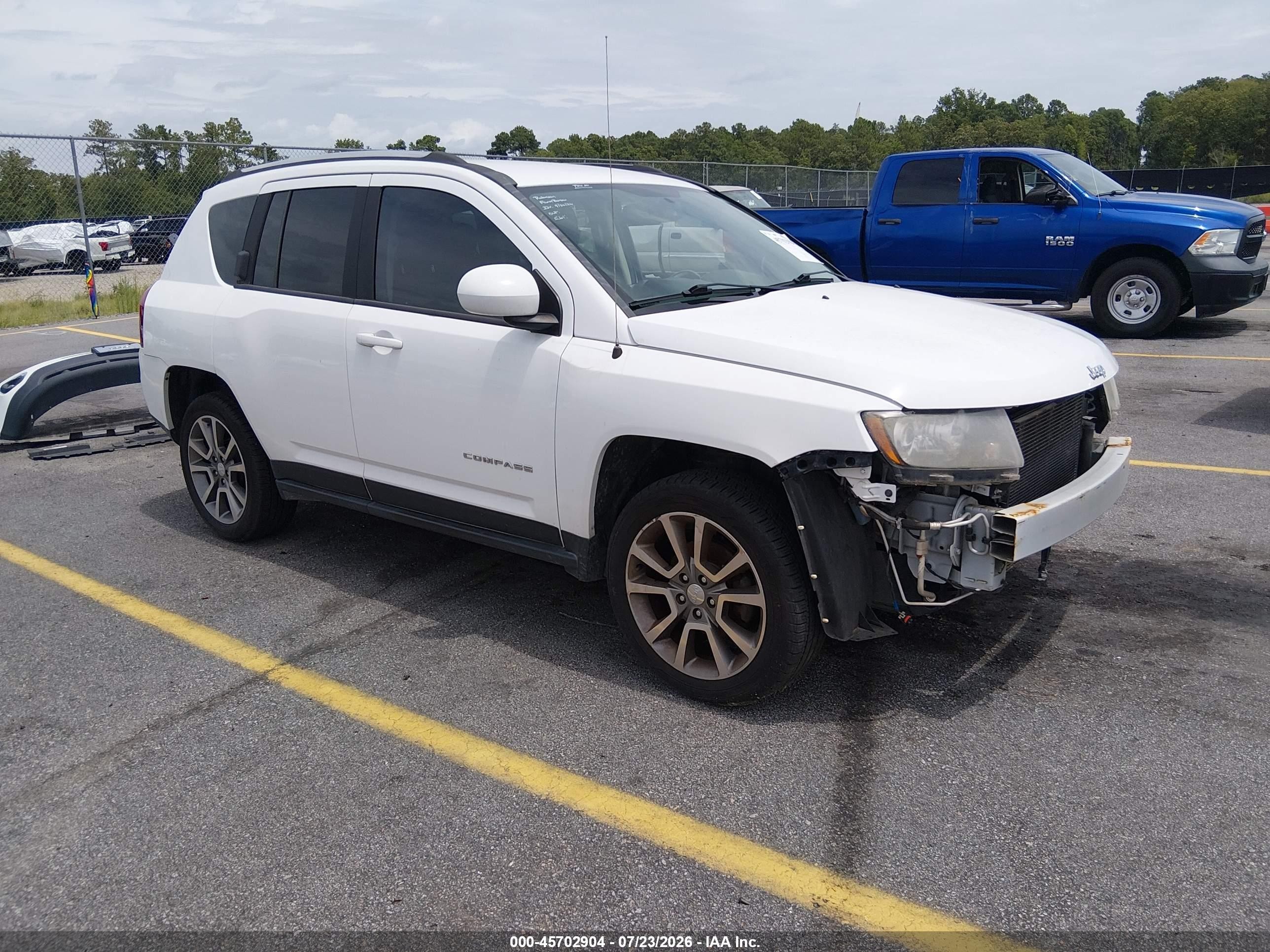 2014 Jeep Compass Limited White vin: 1C4NJDCB3ED684128