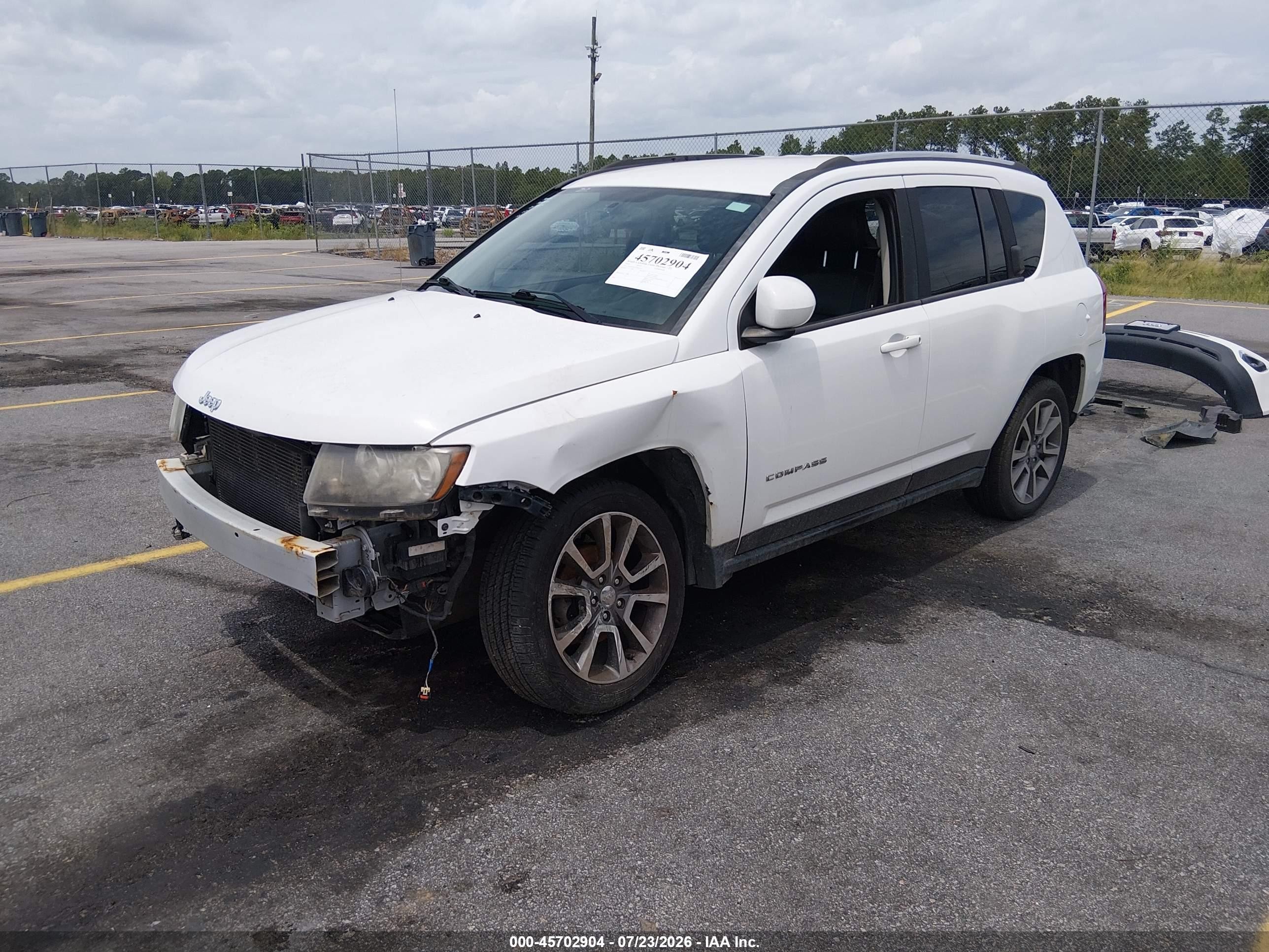 2014 Jeep Compass Limited Белый vin: 1C4NJDCB3ED684128