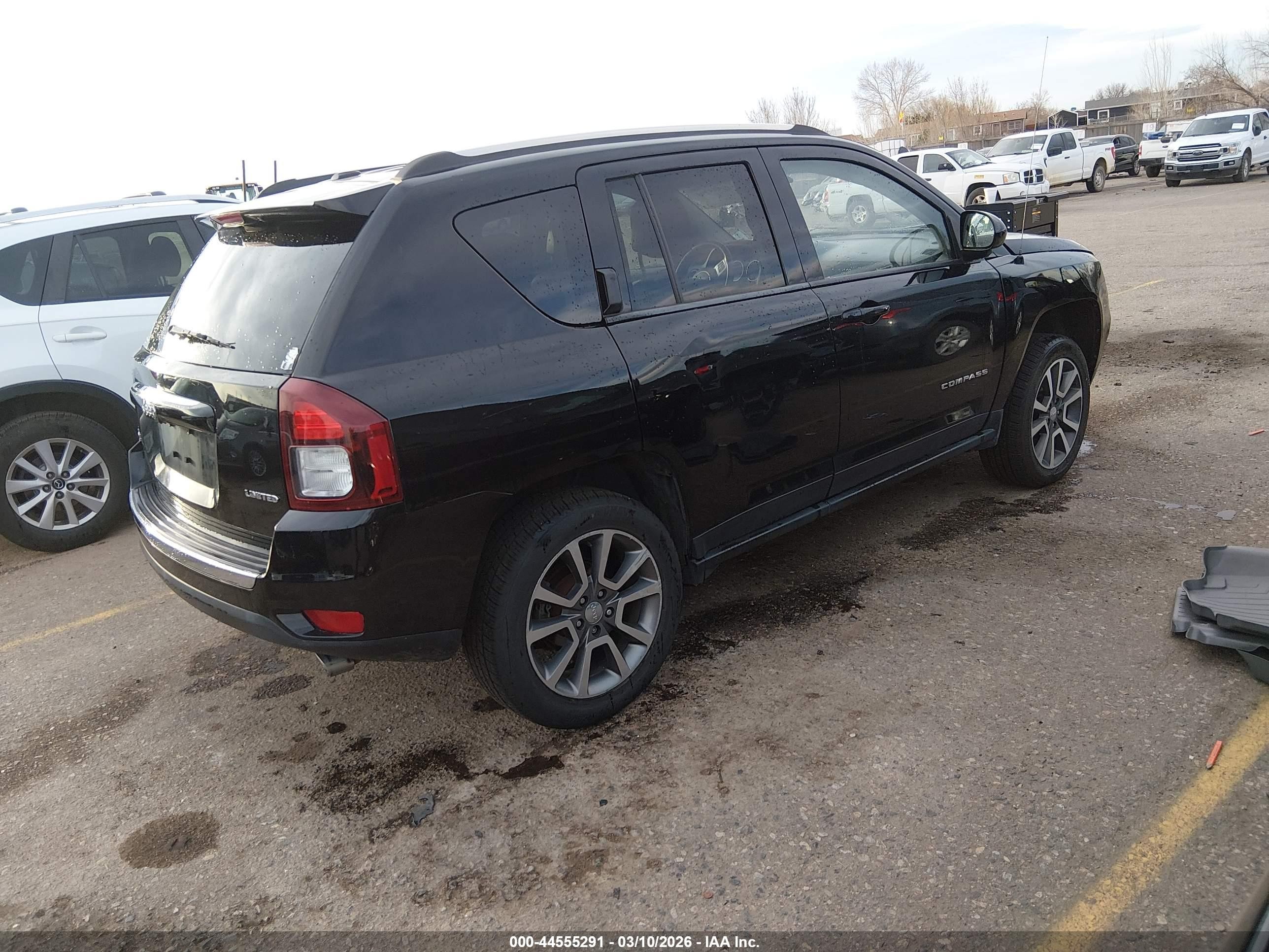 2015 Jeep Compass Limited Black vin: 1C4NJDCB5FD207475