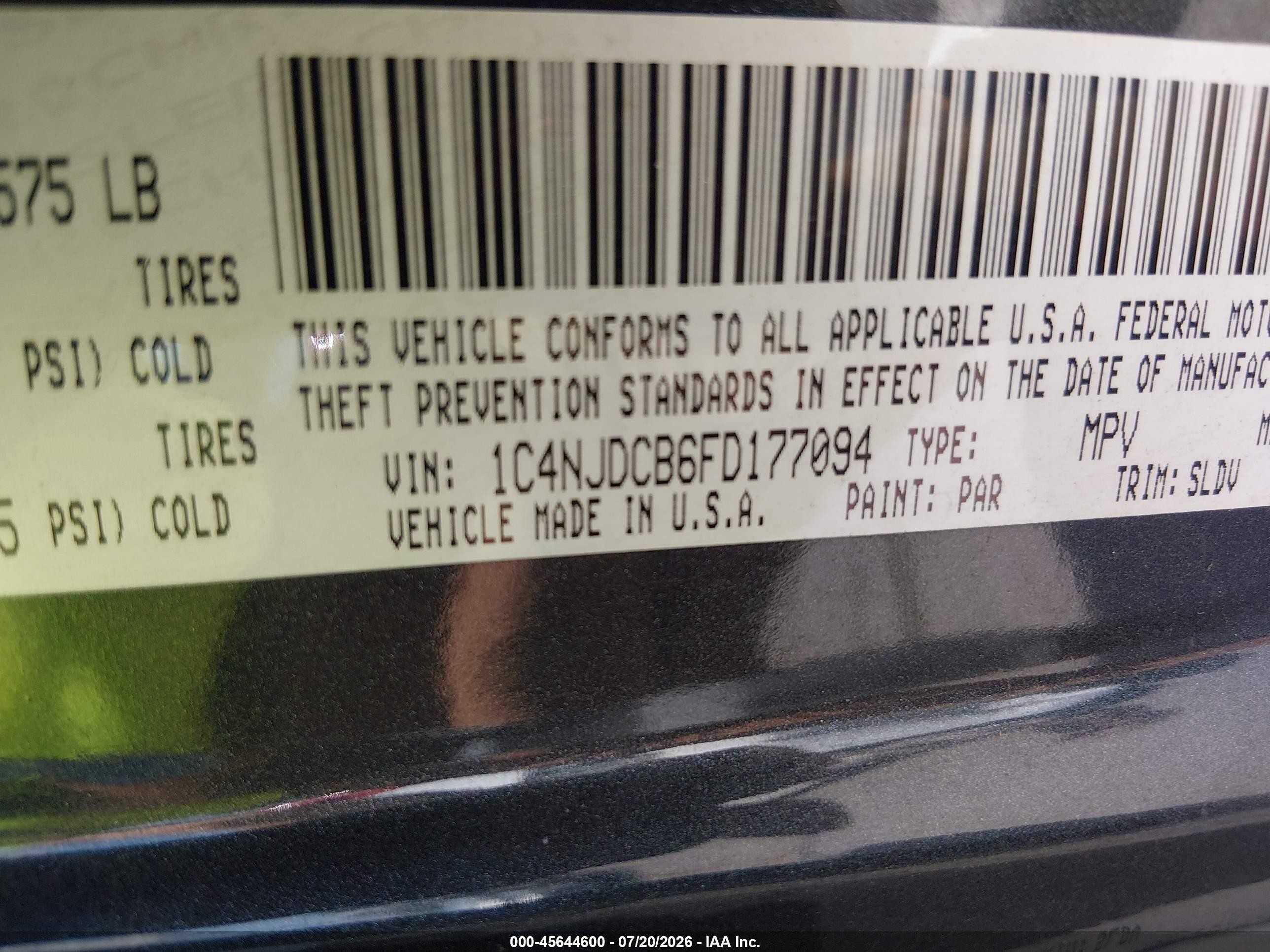 2015 Jeep Compass Limited Dark Blue vin: 1C4NJDCB6FD177094