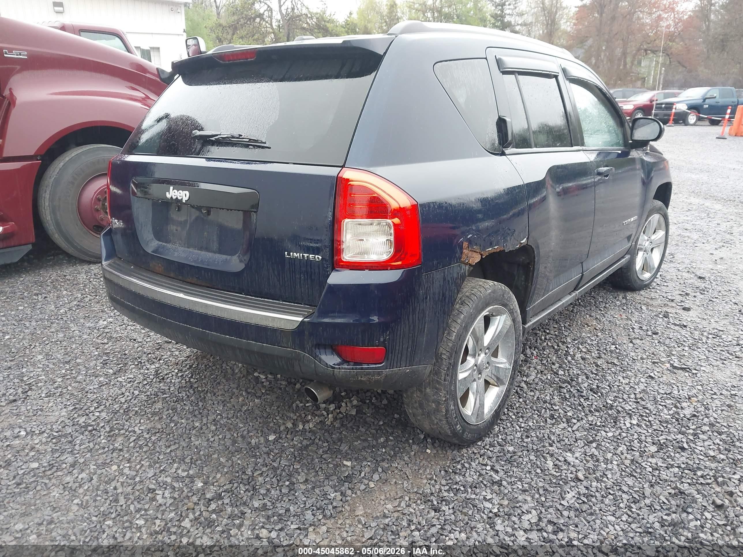 2012 Jeep Compass Limited Blue vin: 1C4NJDCB7CD662193