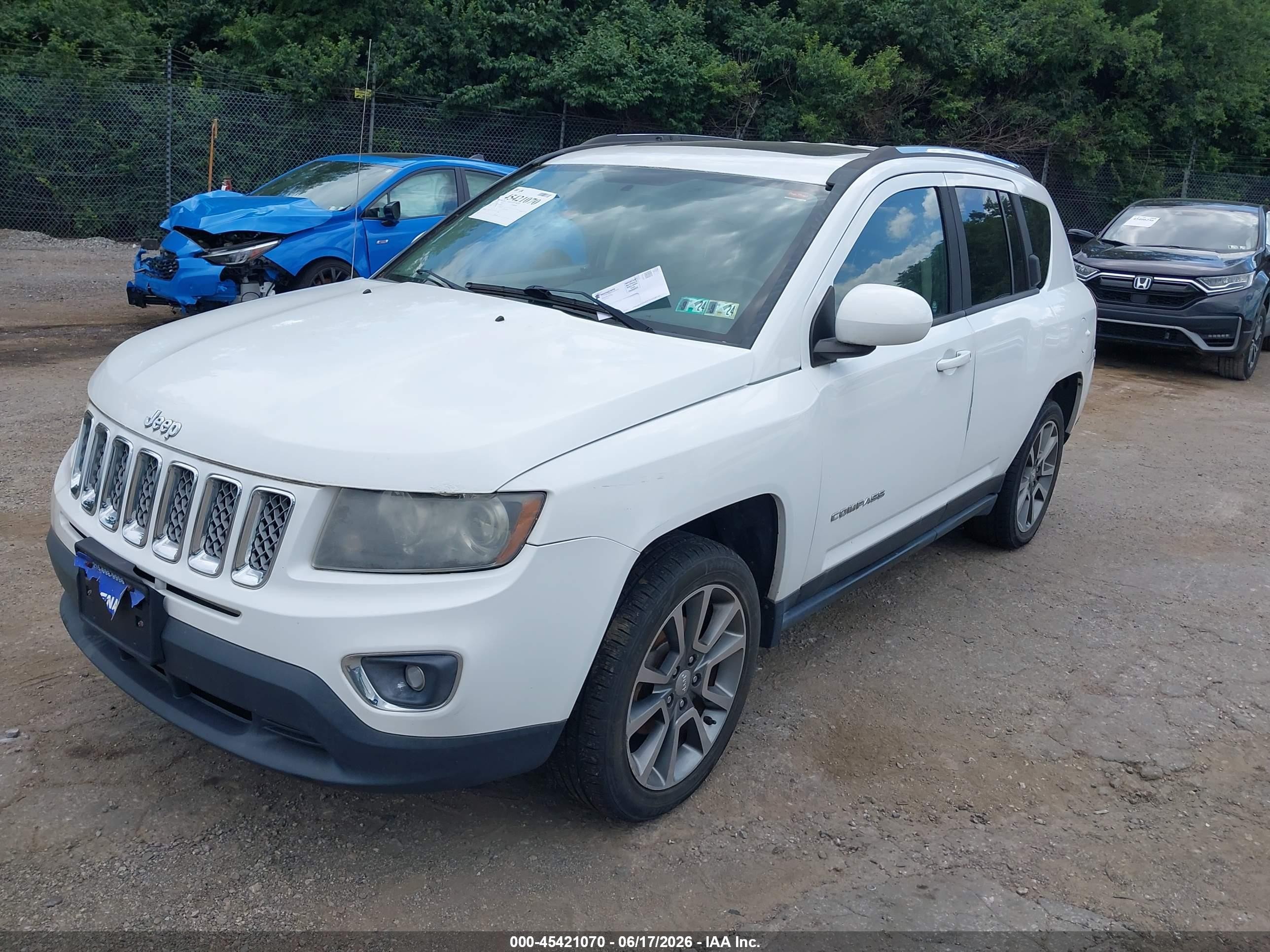 2014 Jeep Compass Limited White vin: 1C4NJDCB9ED579979