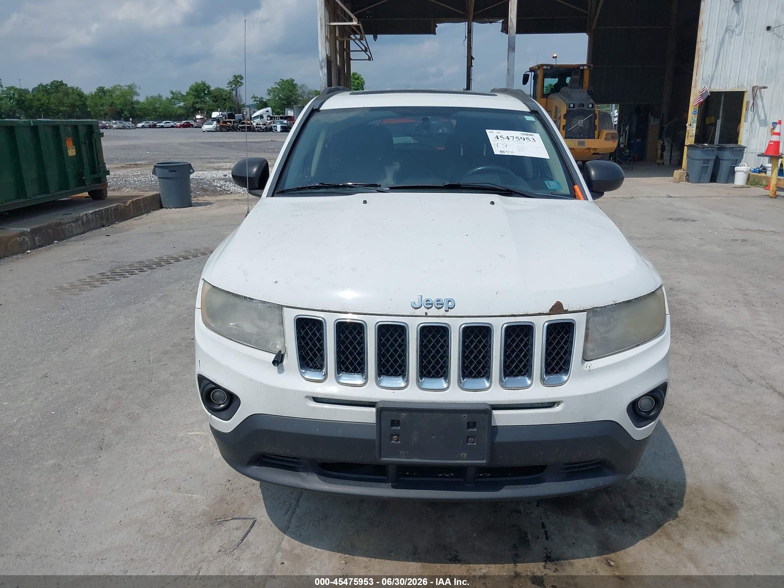 2012 Jeep Compass Limited White vin: 1C4NJDCBXCD662124