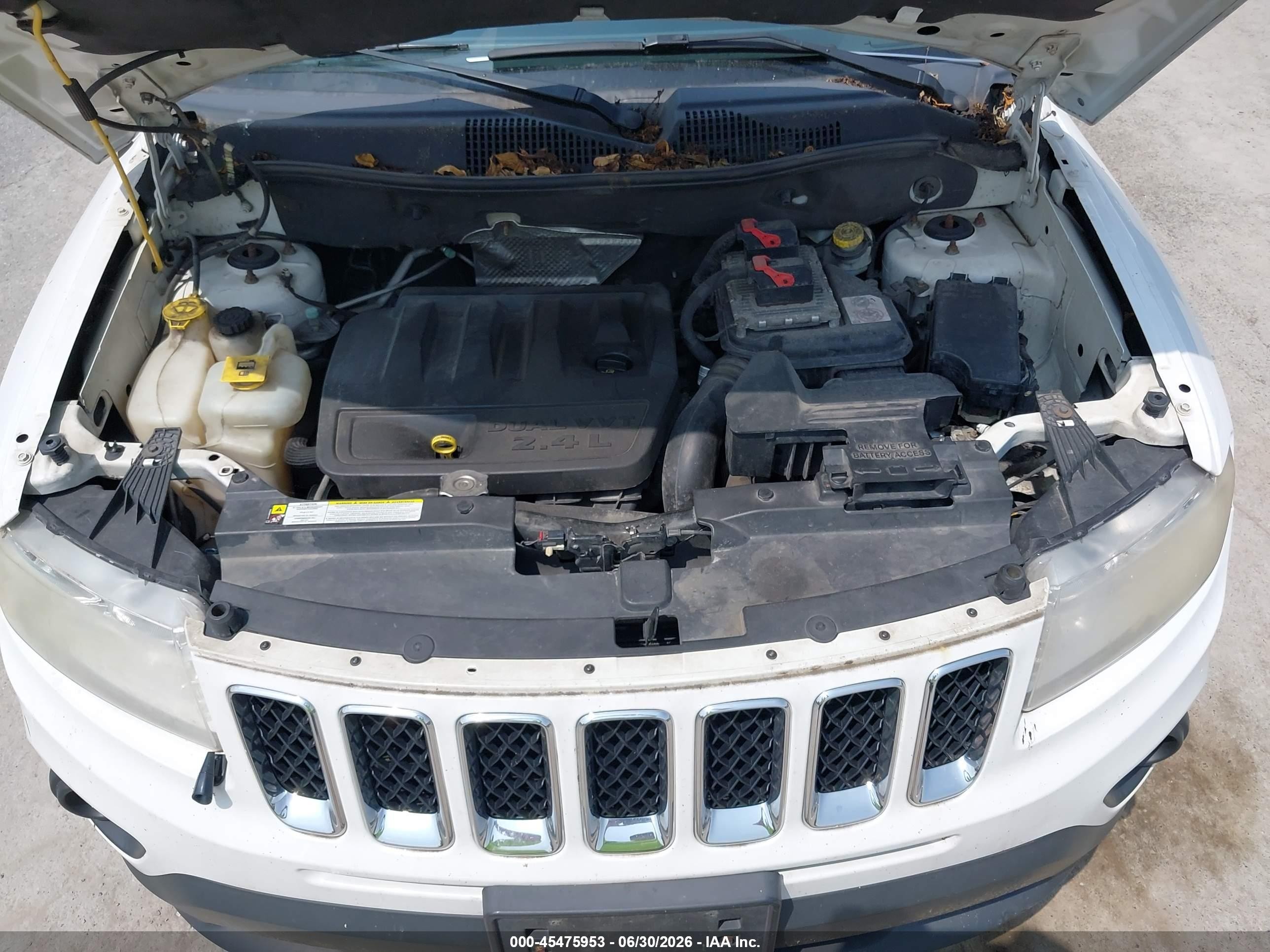 2012 Jeep Compass Limited White vin: 1C4NJDCBXCD662124
