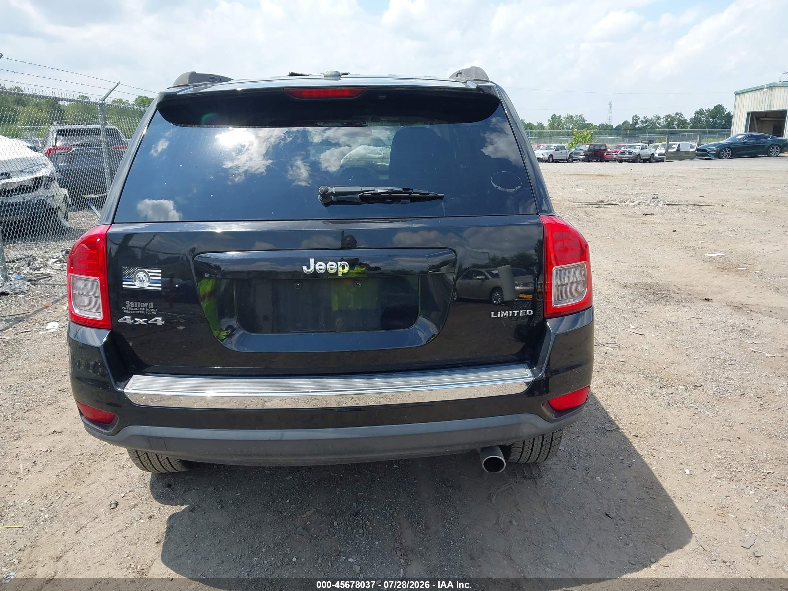 2012 Jeep Compass Limited Черный vin: 1C4NJDCBXCD692255