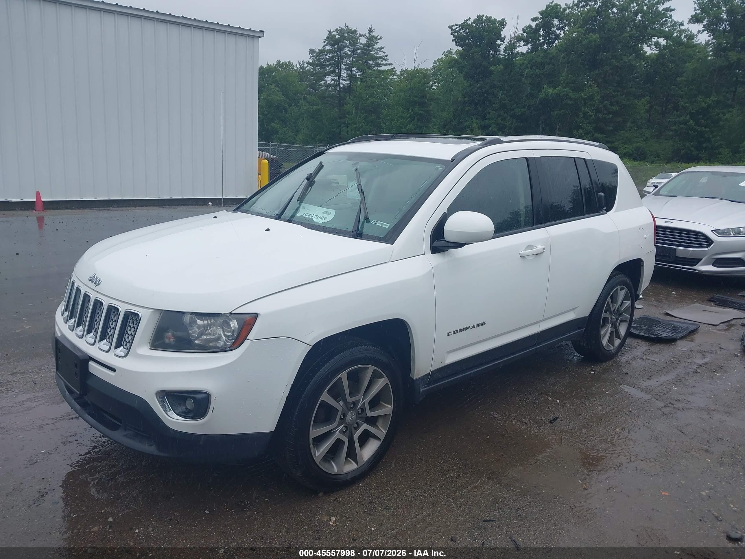 2014 Jeep Compass Limited White vin: 1C4NJDCBXED793072