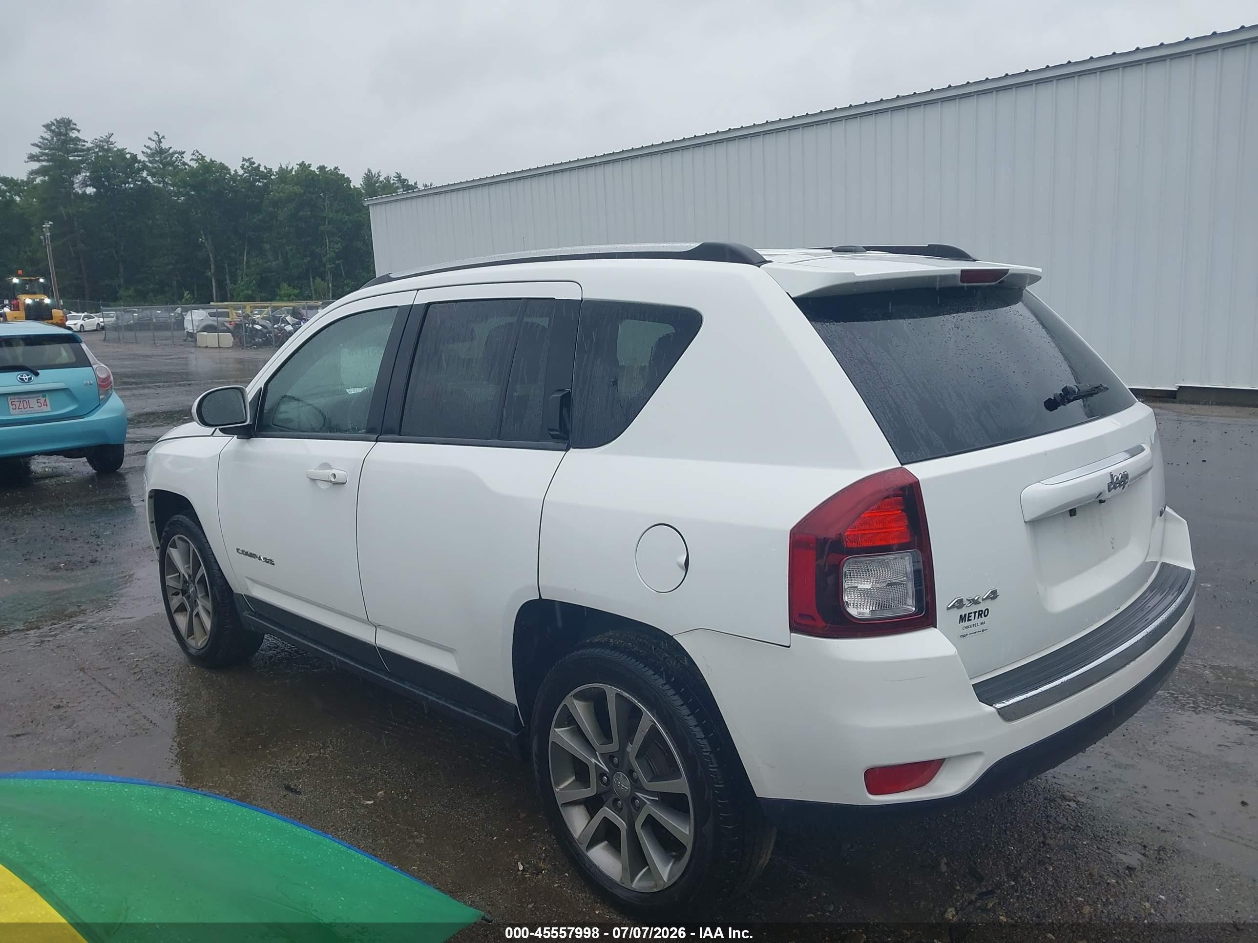 2014 Jeep Compass Limited White vin: 1C4NJDCBXED793072