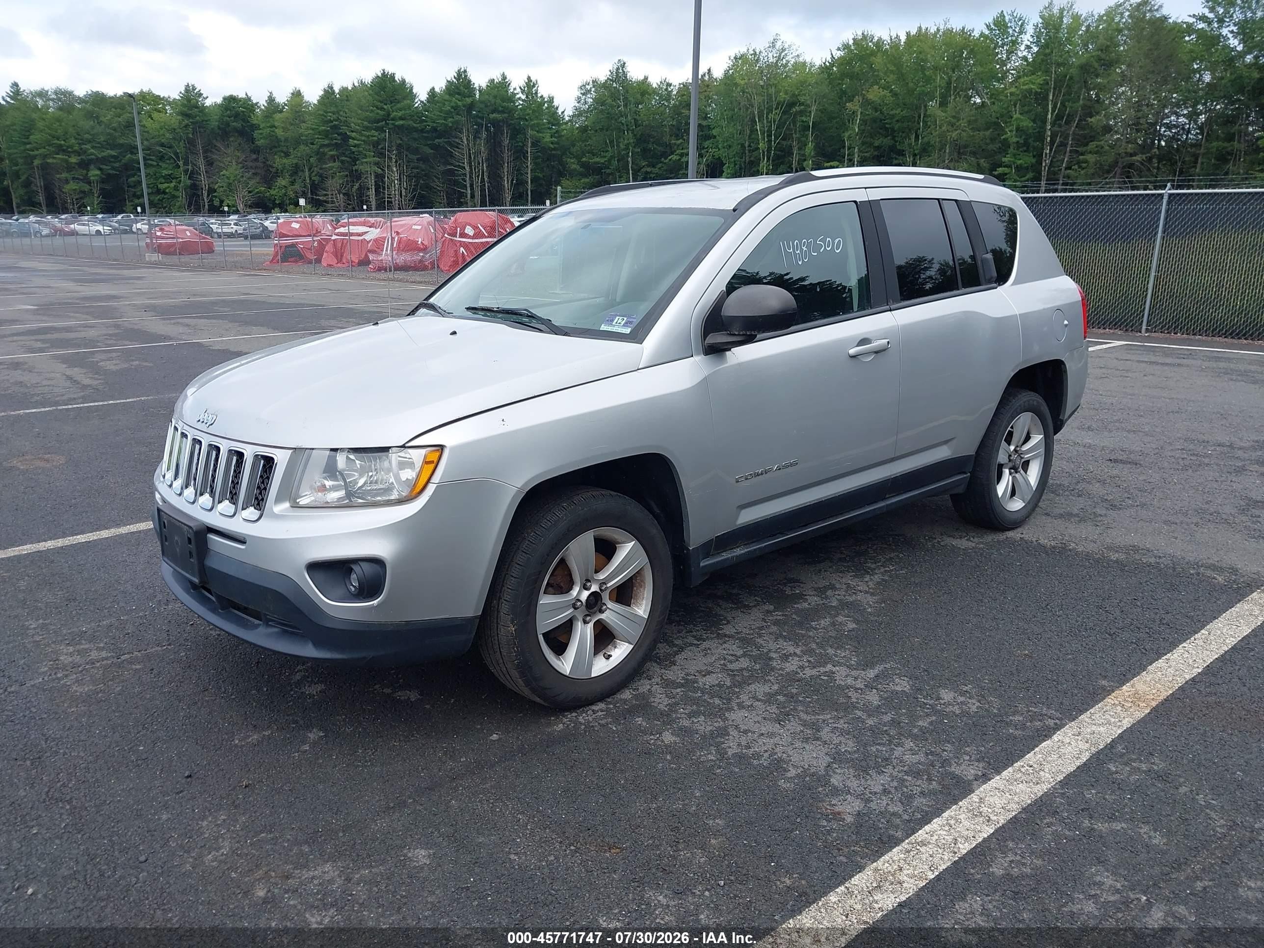 2012 Jeep Compass Latitude Silver vin: 1C4NJDEB1CD541480