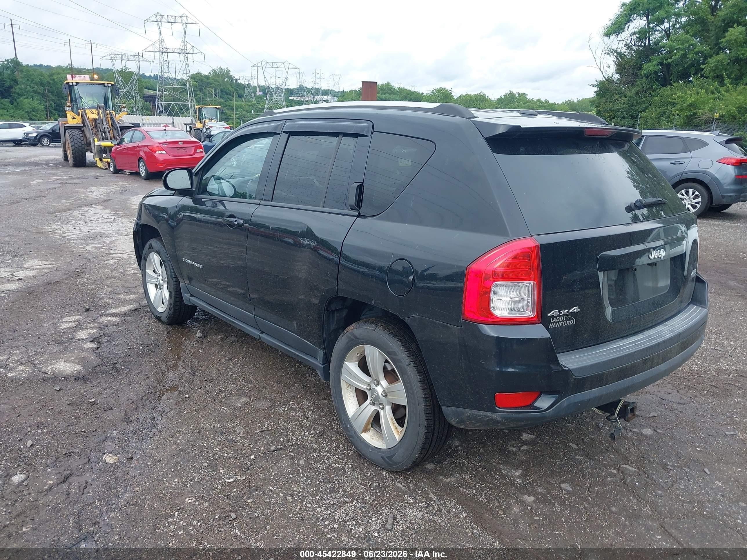 2012 Jeep Compass Latitude Black vin: 1C4NJDEB1CD676006