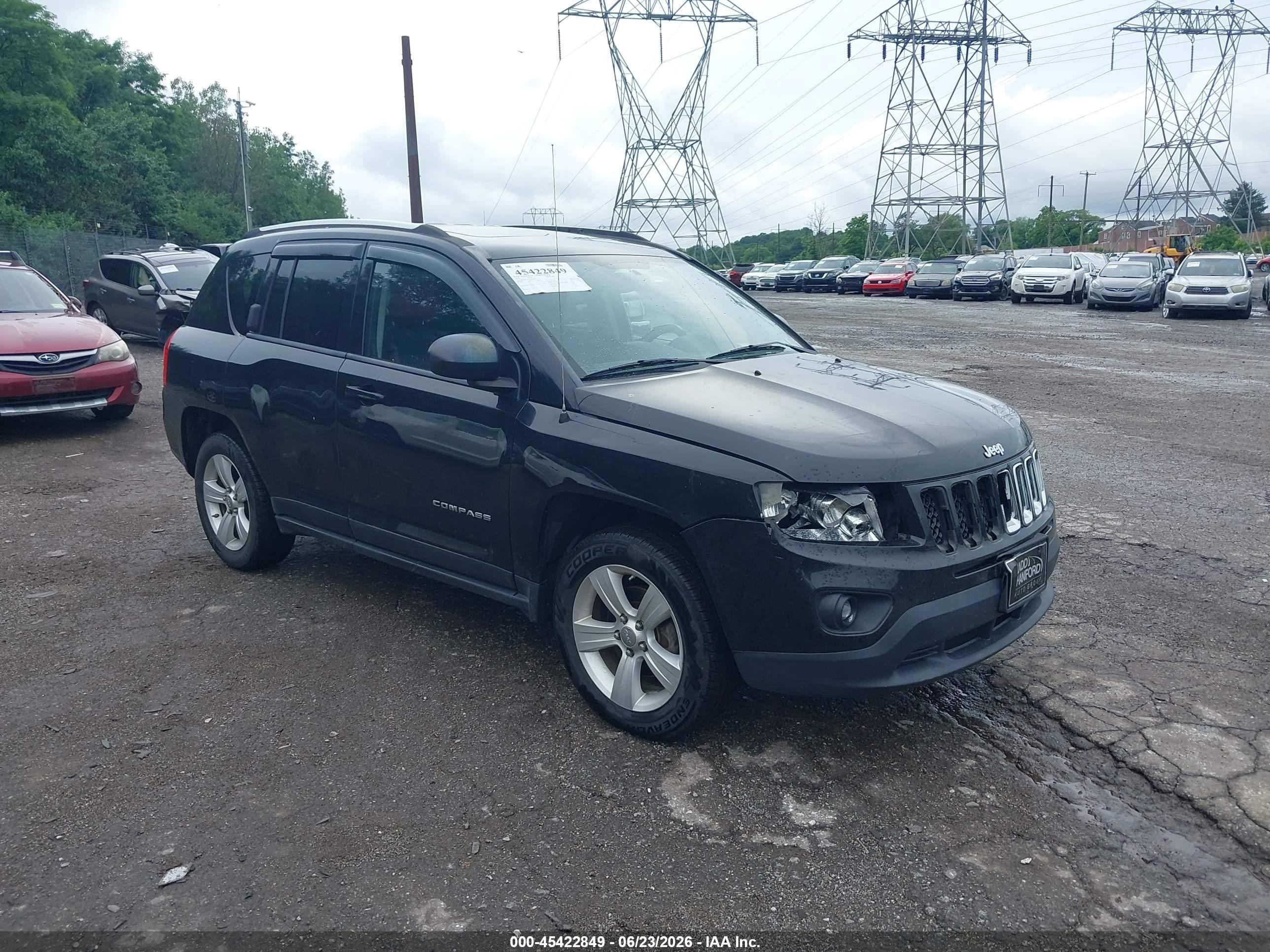 2012 Jeep Compass Latitude Black vin: 1C4NJDEB1CD676006
