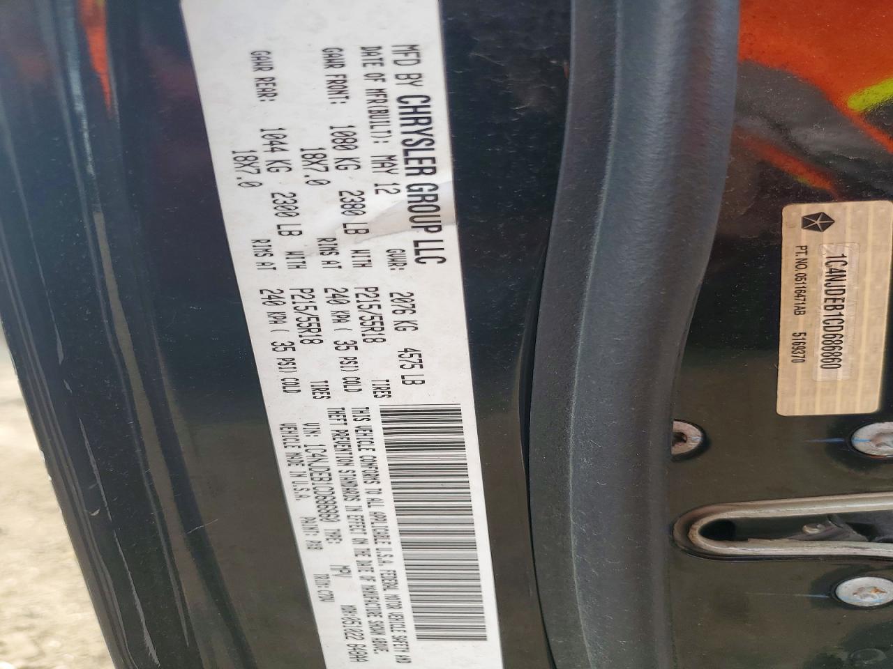 2012 Jeep Compass Latitude Черный vin: 1C4NJDEB1CD686860