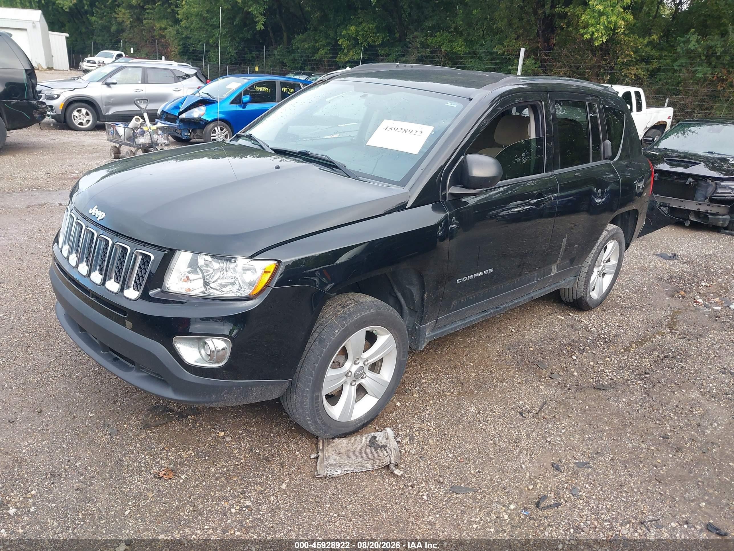 2013 Jeep Compass Latitude Black vin: 1C4NJDEB1DD101454