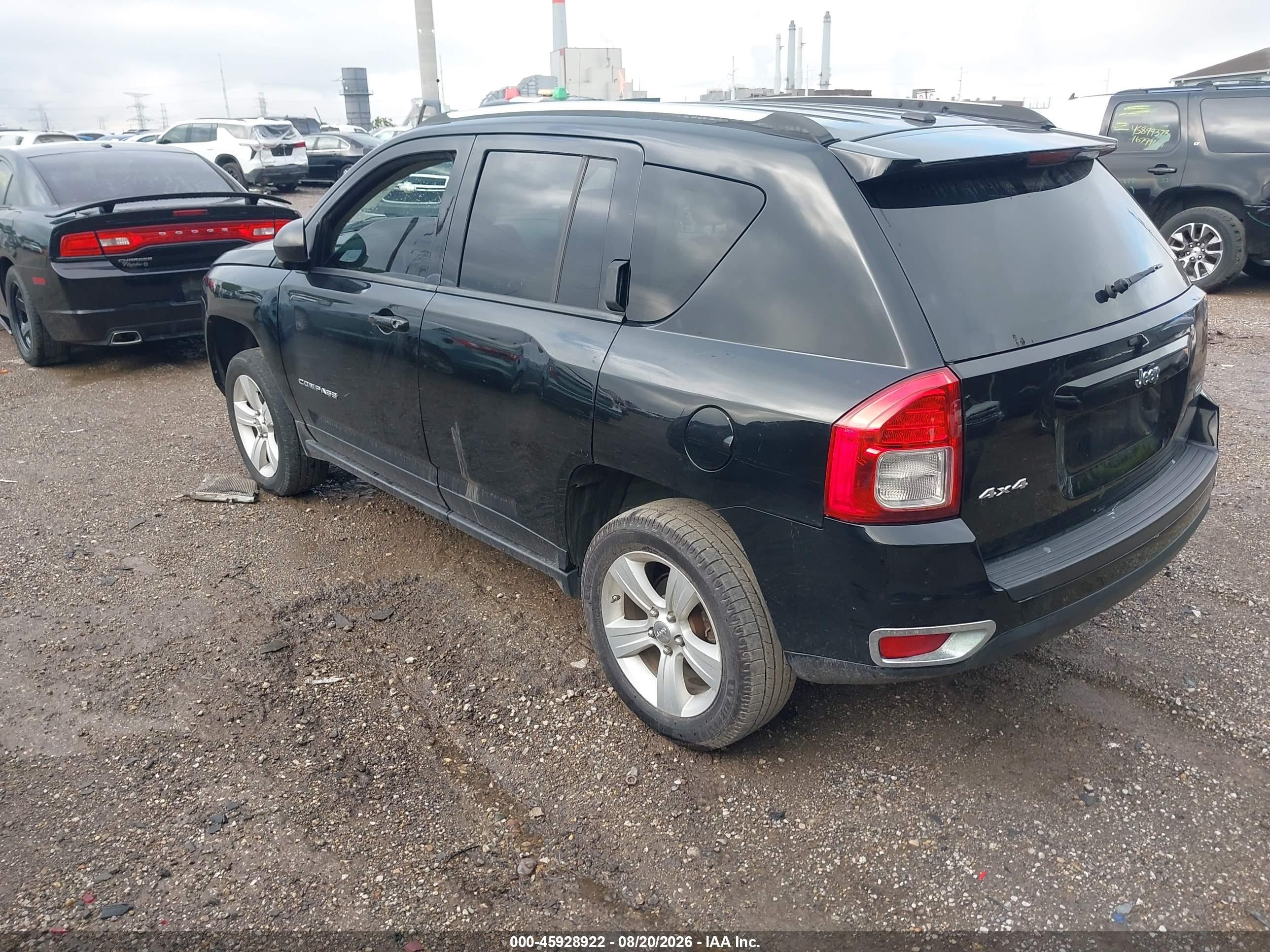 2013 Jeep Compass Latitude Black vin: 1C4NJDEB1DD101454