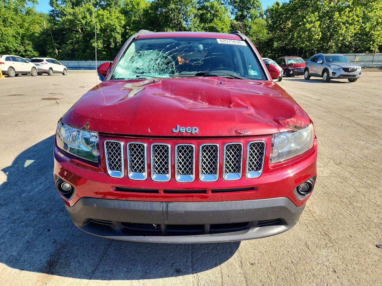2014 Jeep Compass Latitude Red vin: 1C4NJDEB1ED621929